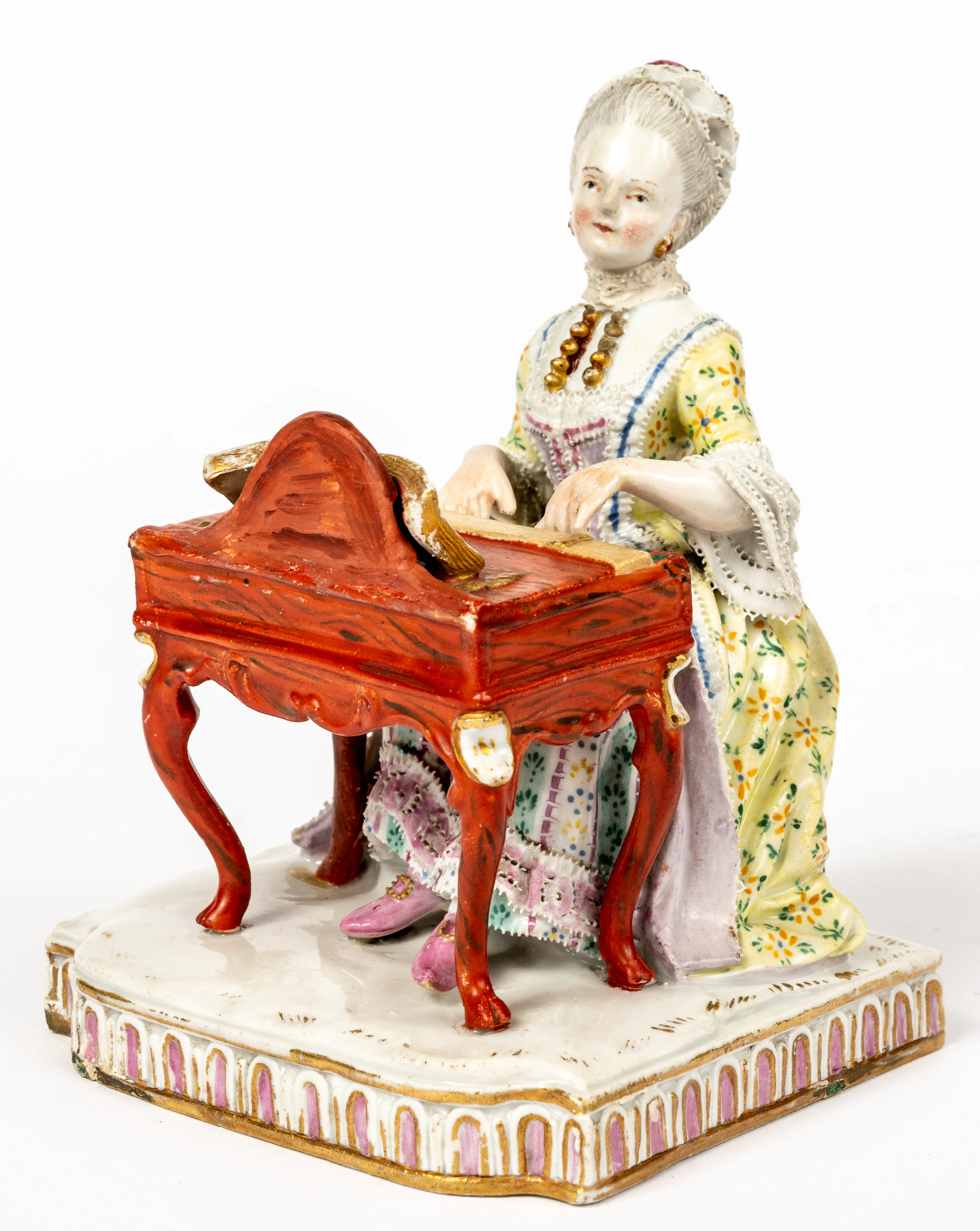 Lot 123: (112) MEISSEN ALLEGORICAL FIGURE 'HEARING'