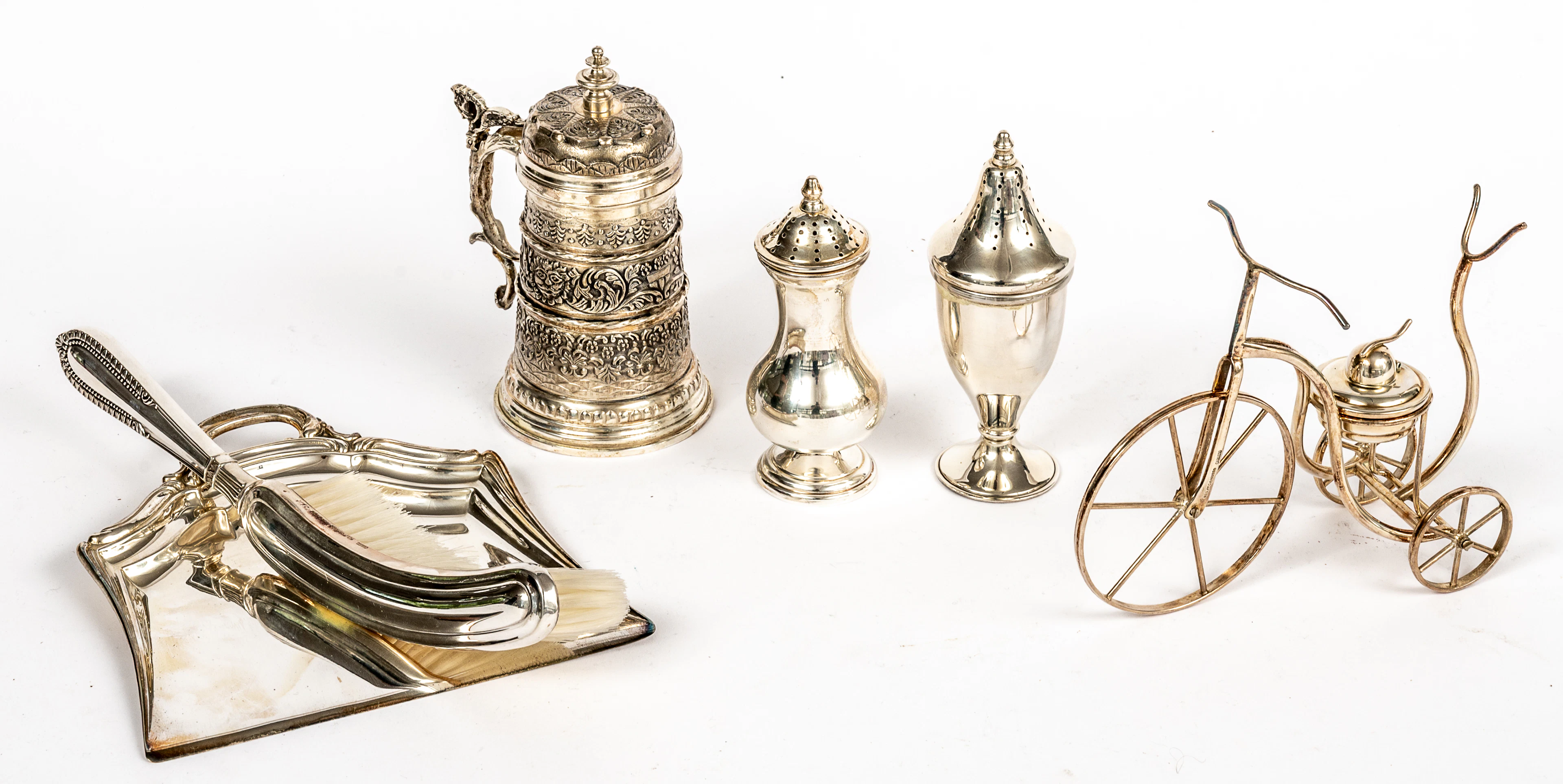 Lot 288: VARIOUS PERUVIAN CAMUSSO SILVER ITEMS