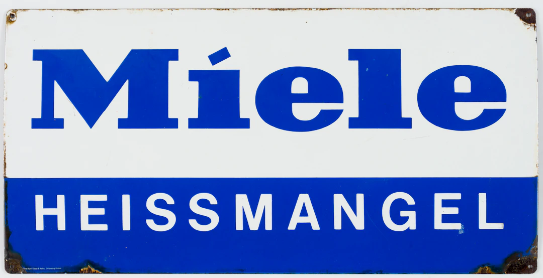 Lot 388: MIELE ENAMEL SIGN