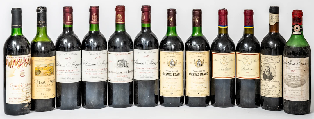 Lot 394: 12 WINE BOTTLES