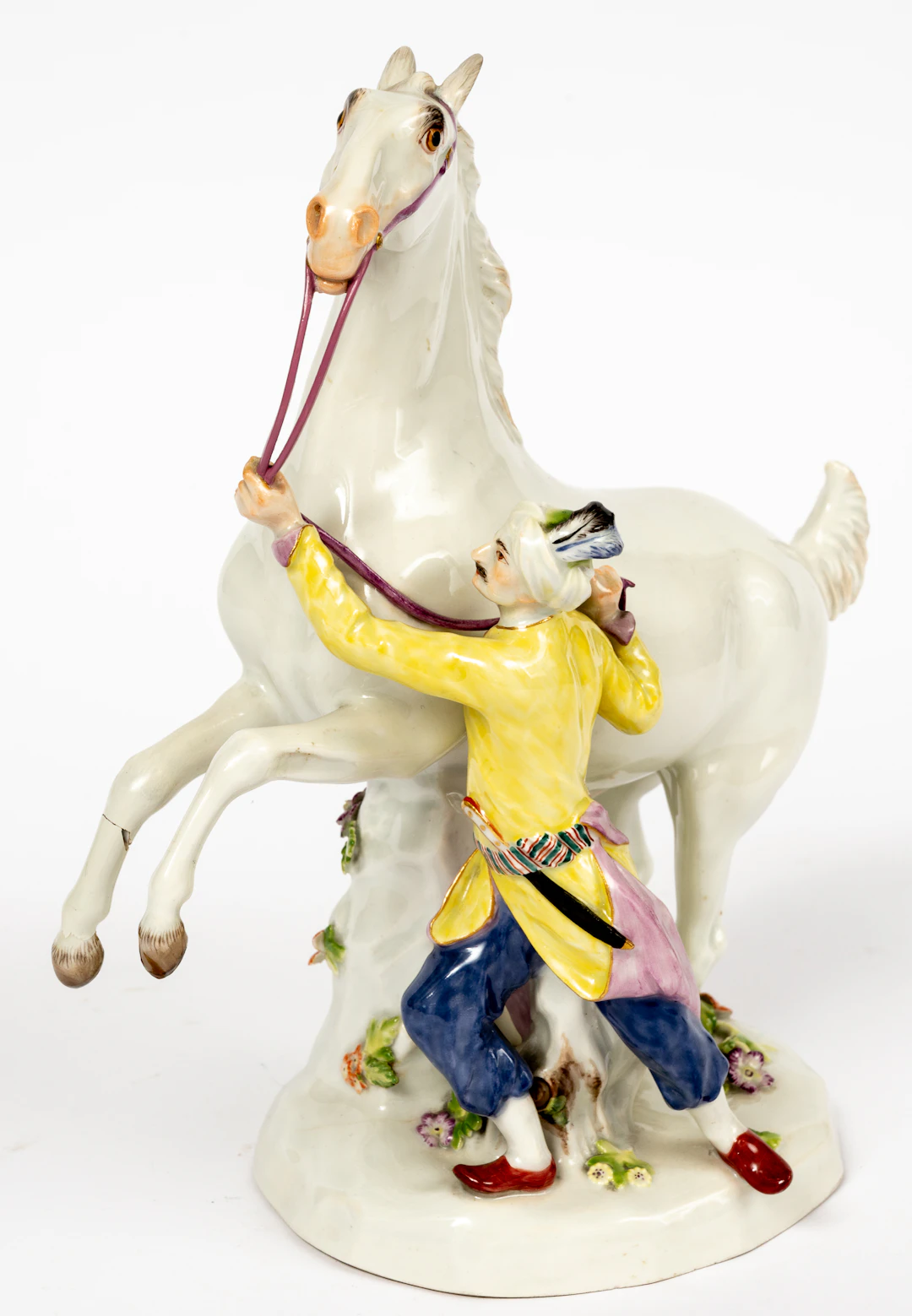 Lot 131: (116) MEISSEN FIGURE 'HORSE TAMER'