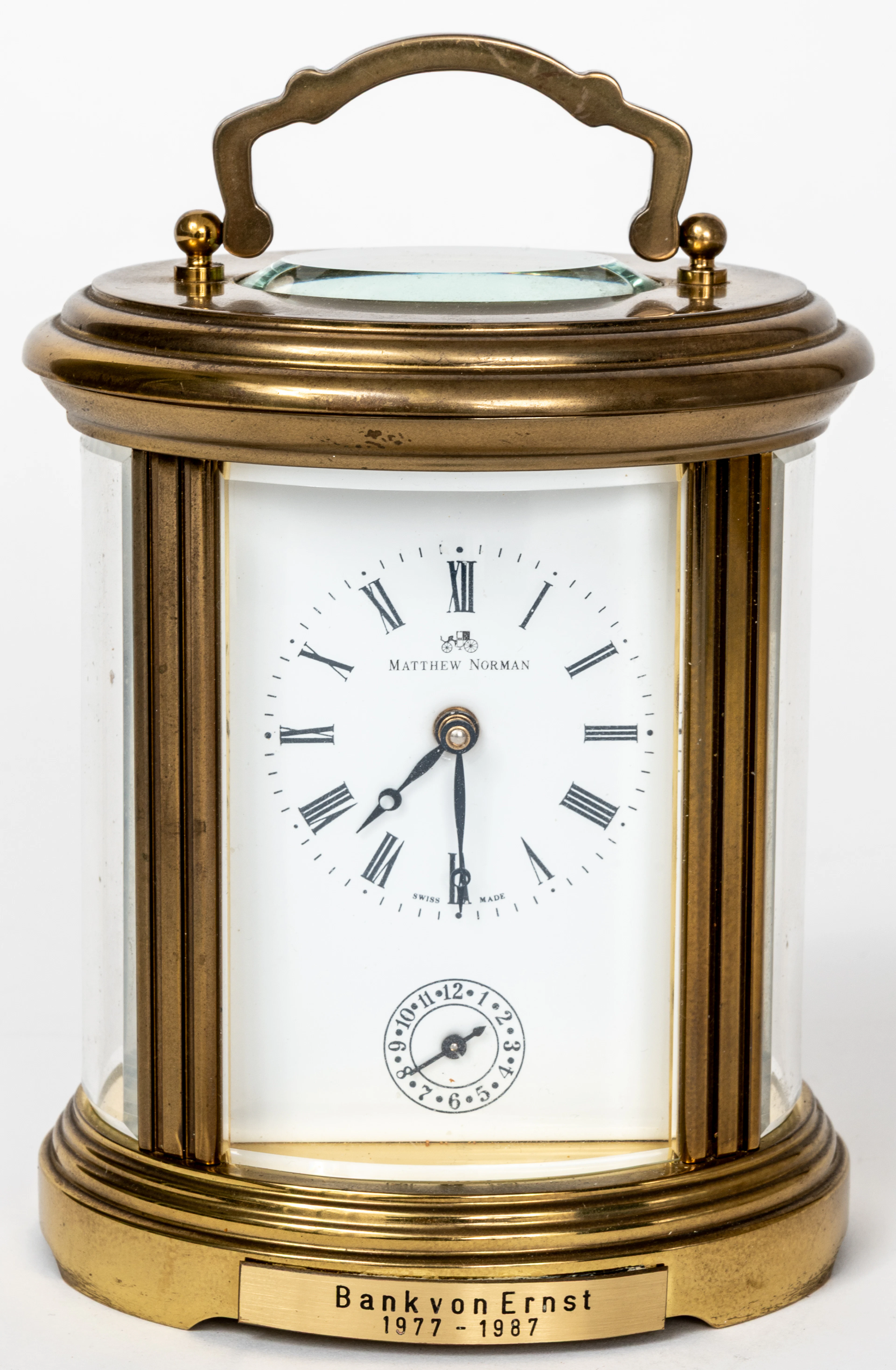 Lot 321: MATTHEW NORMAN, CARRIAGE CLOCK WITH ALARM