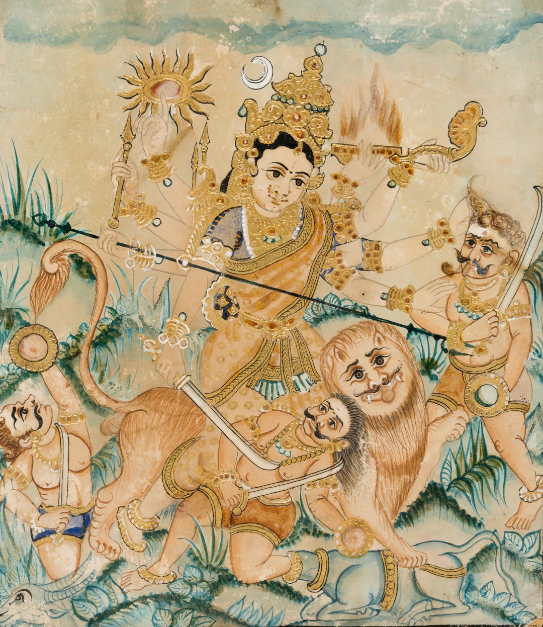 Lot 2: DURGA BATTLING THE DEMON OF UNCERTAINTY