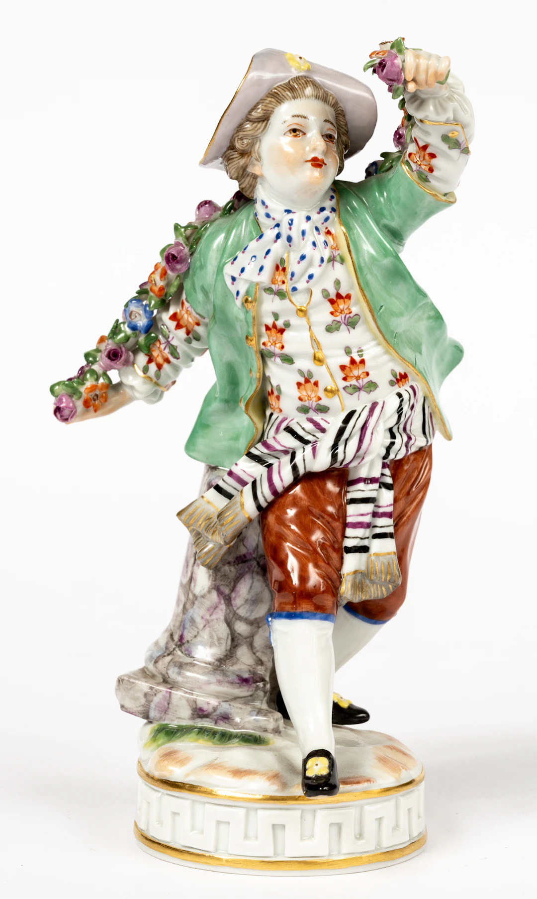Lot 134: MEISSEN FIGURE 'BOY WITH FLOWER GARLAND'