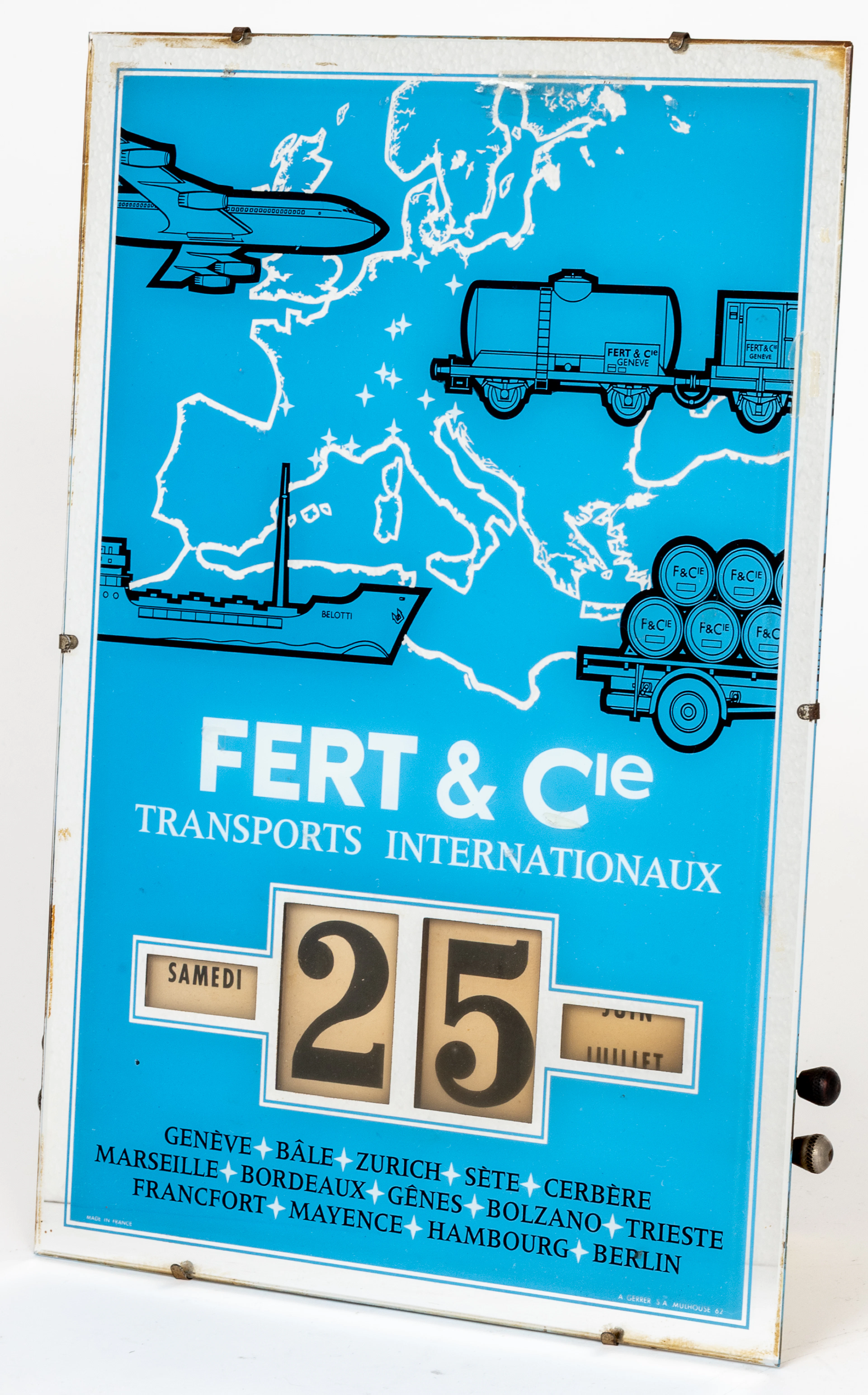 Lot 377: VINTAGE ADVERTISING CALENDAR FROM THE SWISS TRANSPORT COMPANY