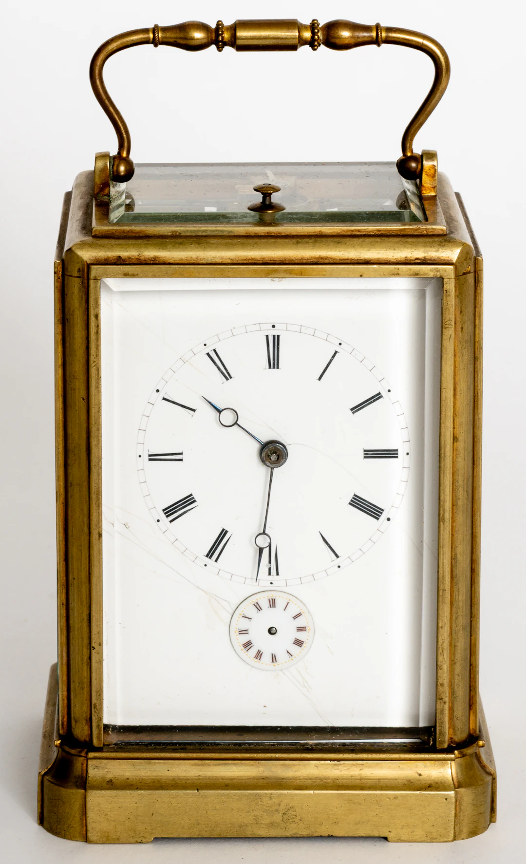 Lot 320: (124) TRAVEL PENDULUM CLOCK
