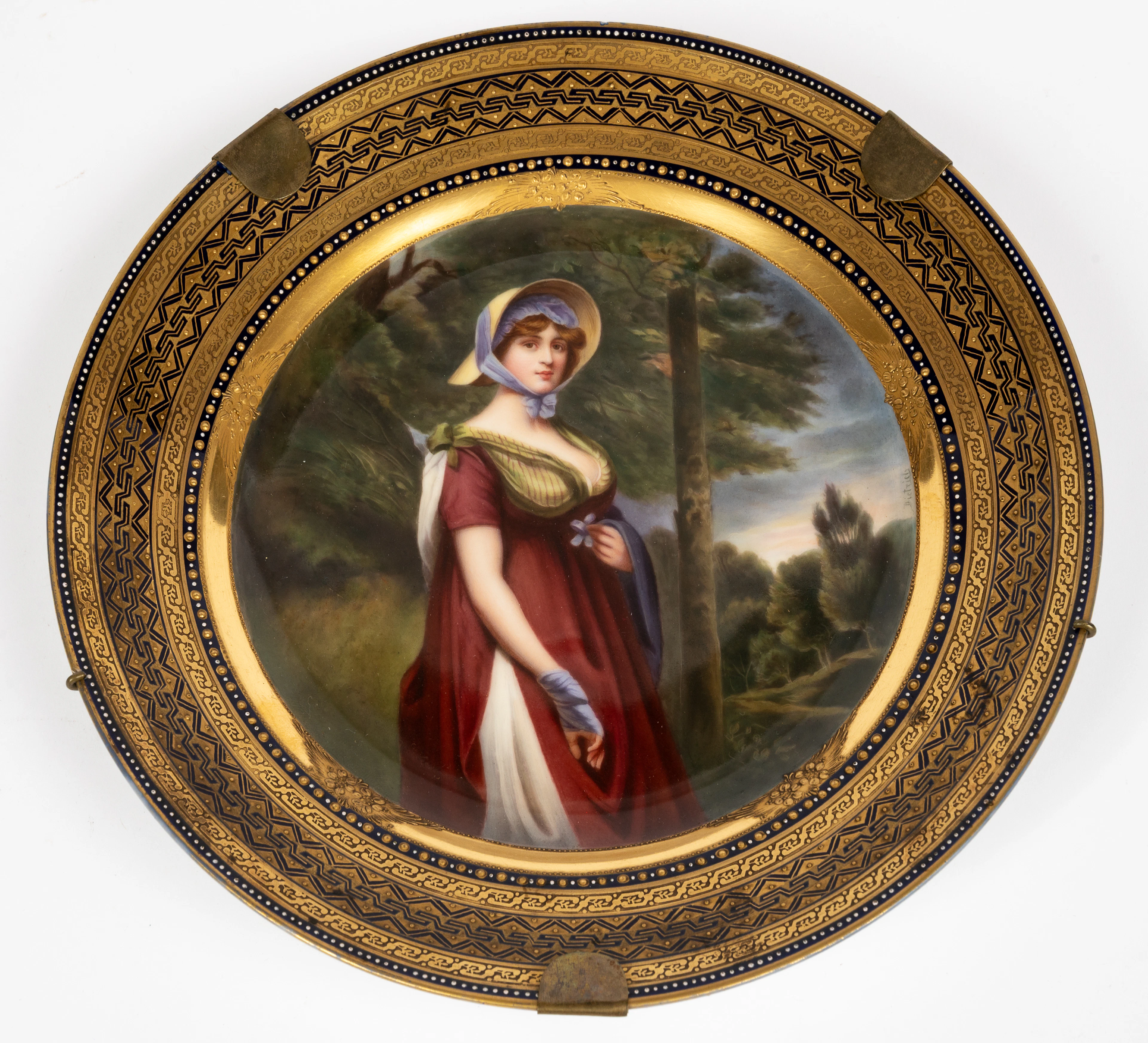 Lot 203: 42) VIENNESE DECORATIVE PLATE DEPICTING LOUISA MANNERS, 7TH