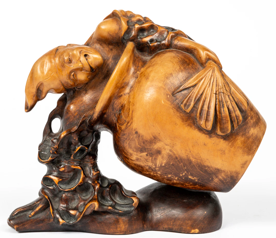 Lot 41: FIGURE WITH A FAN ABOVE AN AMPHORA