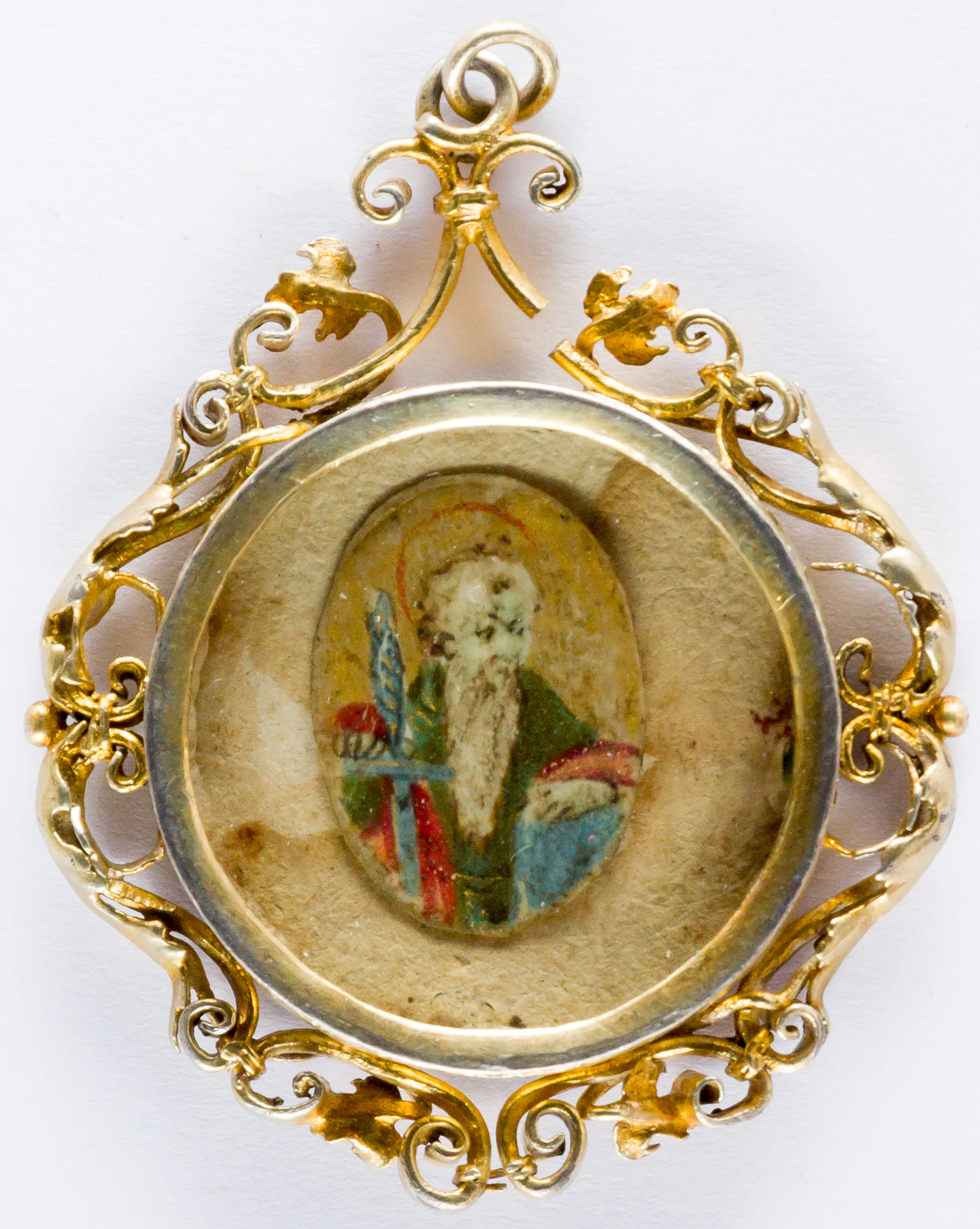 Lot 421: MINAITURE OF ST. PAUL IN A MINIATURE FRAME