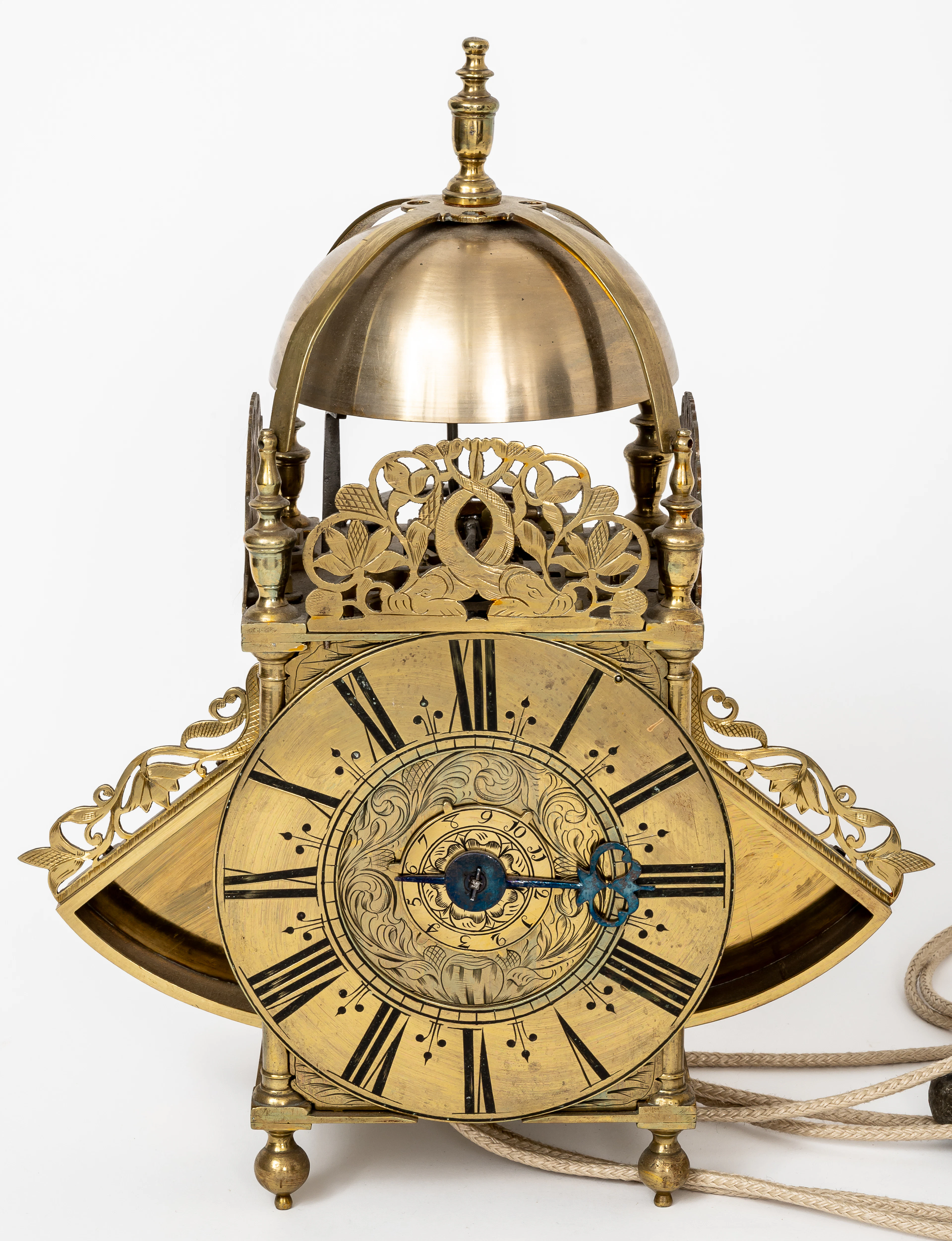 Lot 315: (215) ENGLISH WINGED LATERN CLOCK