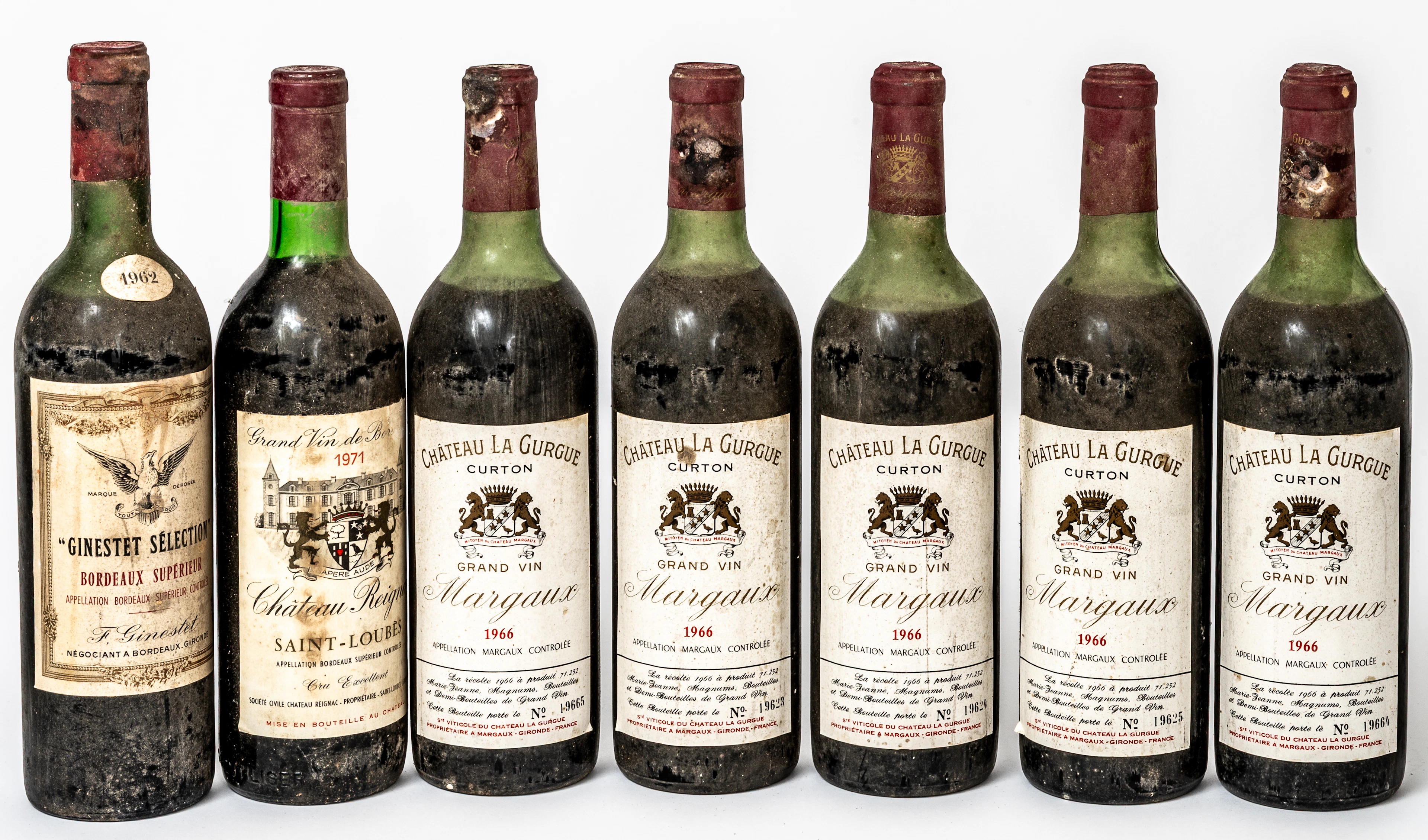 Lot 396: 7 WINE BOTTLES