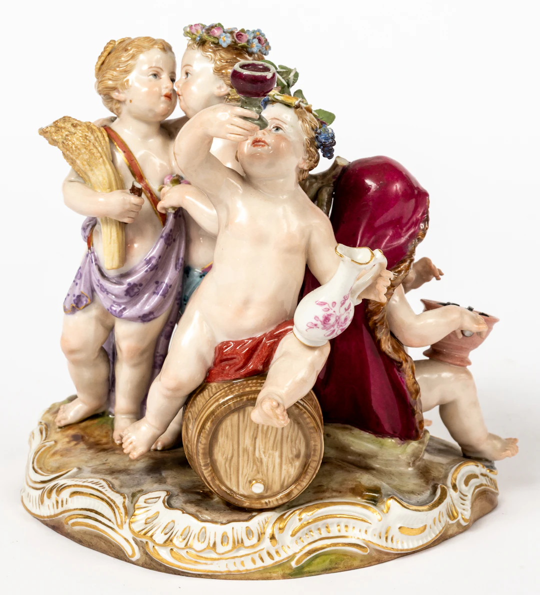 Lot 124: (115) MEISSEN FIGURAL GROUP "THE FOUR SEASONS"