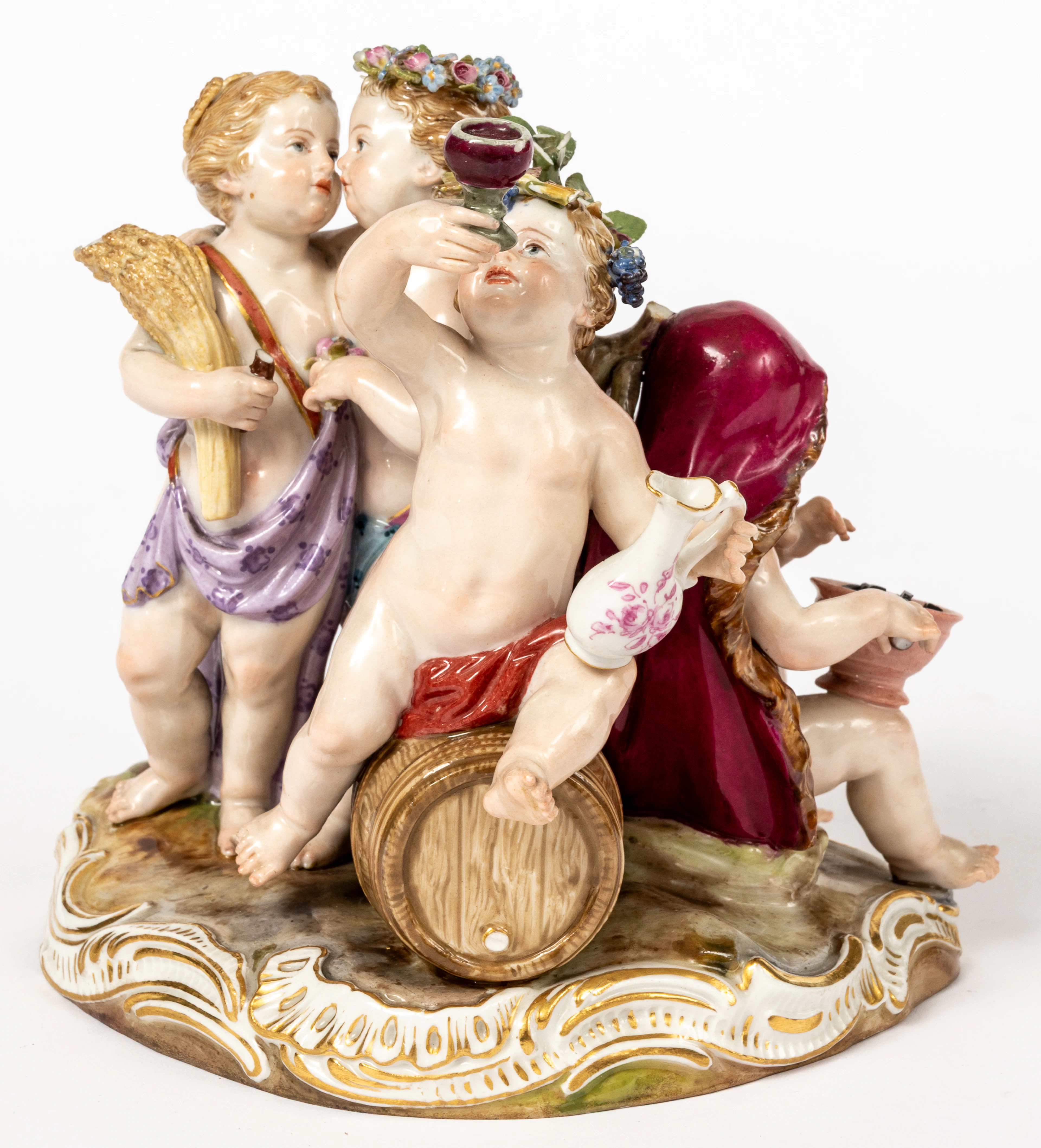 Lot 124: (115) MEISSEN FIGURAL GROUP "THE FOUR SEASONS"