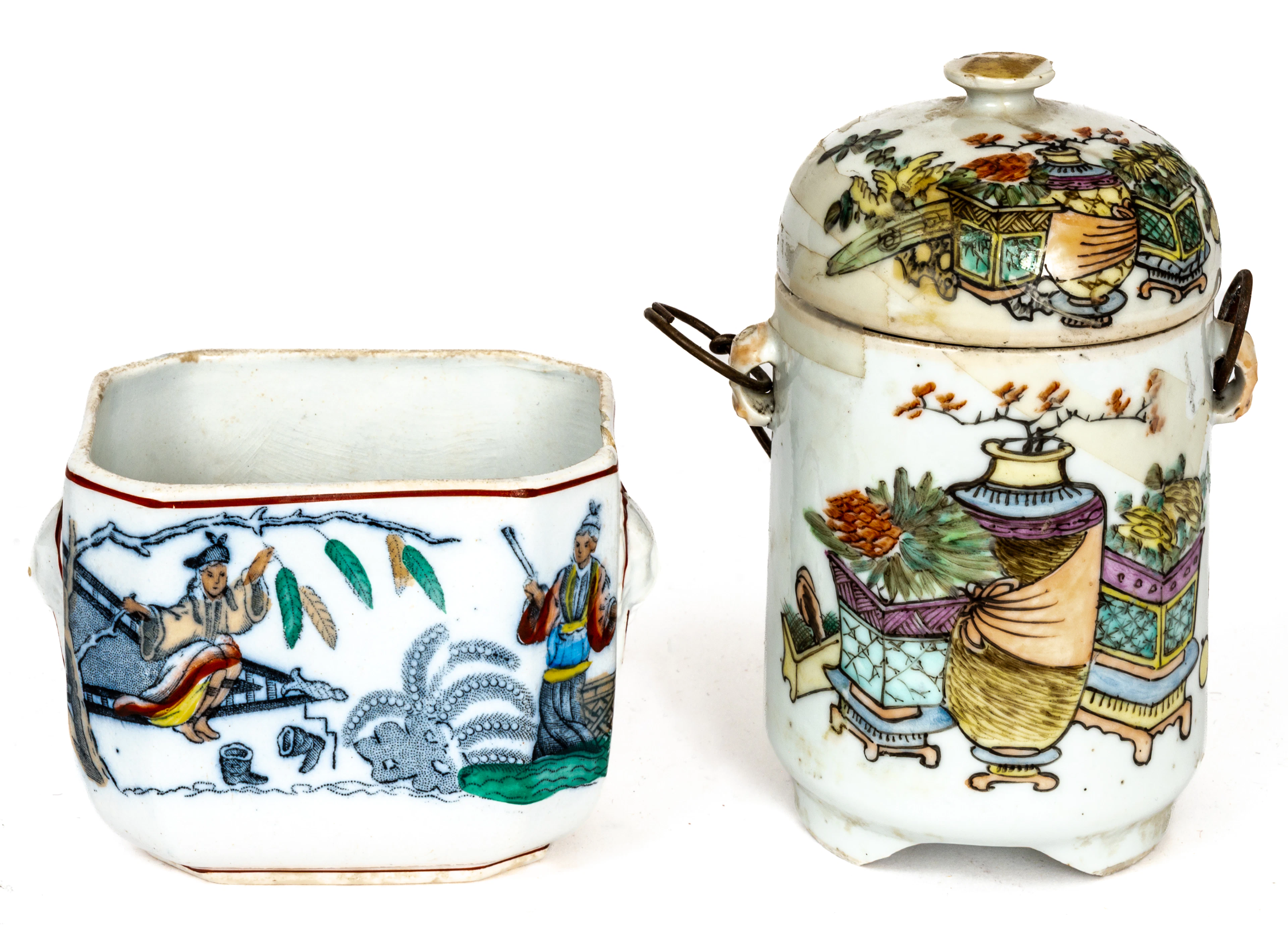 Lot 37: 2 PORCELAIN VESSELS