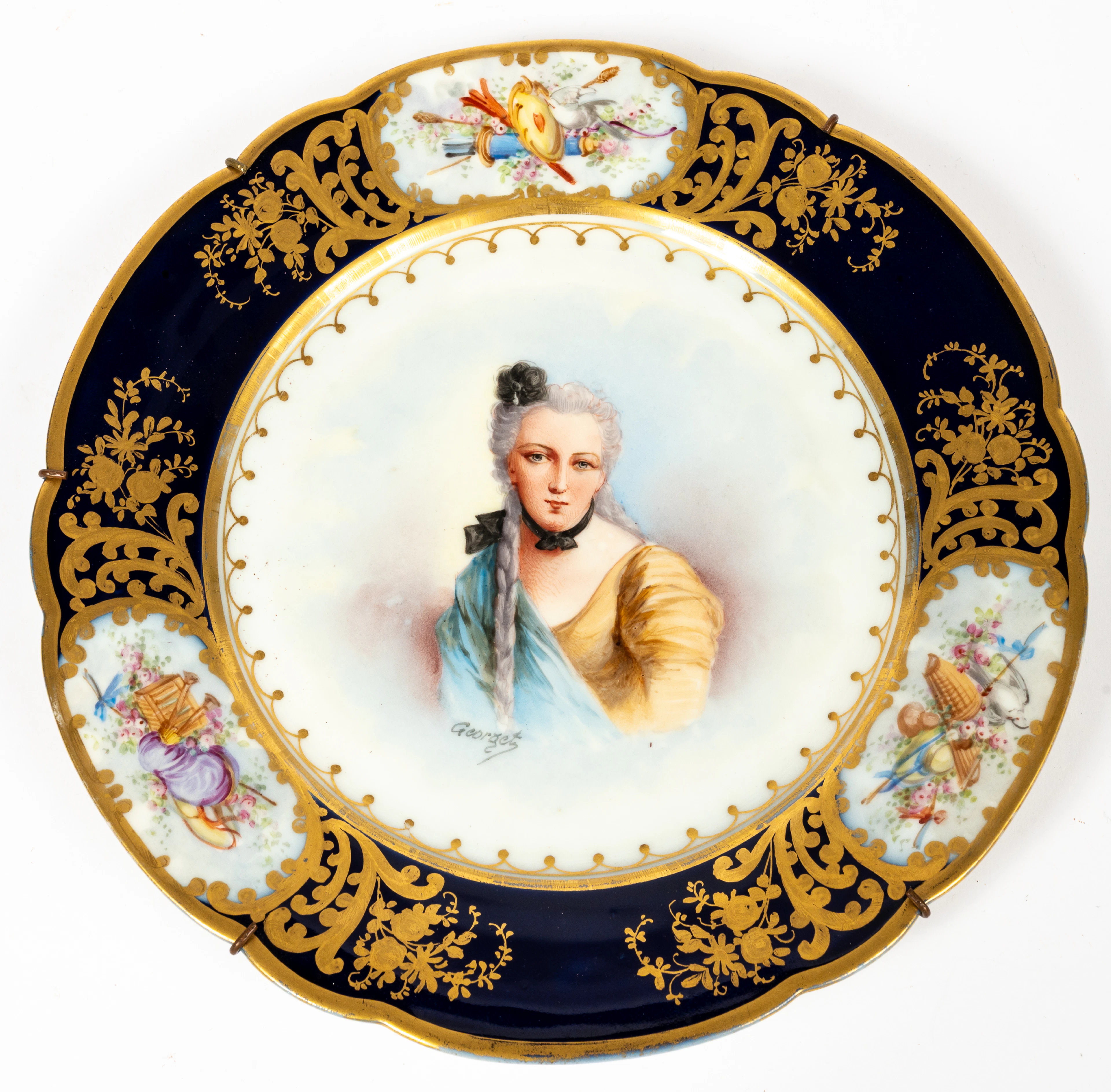 Lot 182: (143) PORTRAIT PLATE SHOWING MADAME DE MONCHY