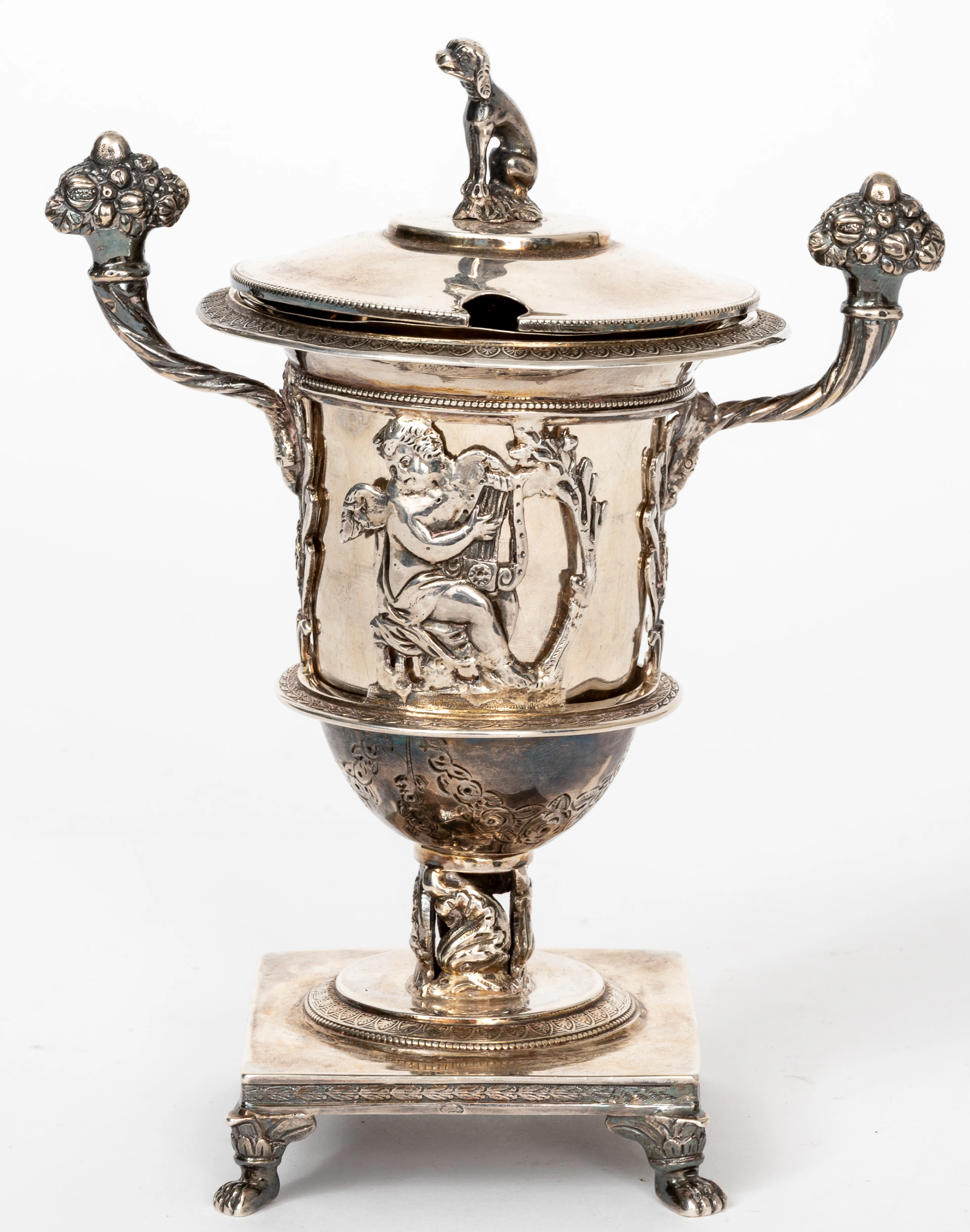 Lot 290: FRENCH SILVER MUSTARD POT