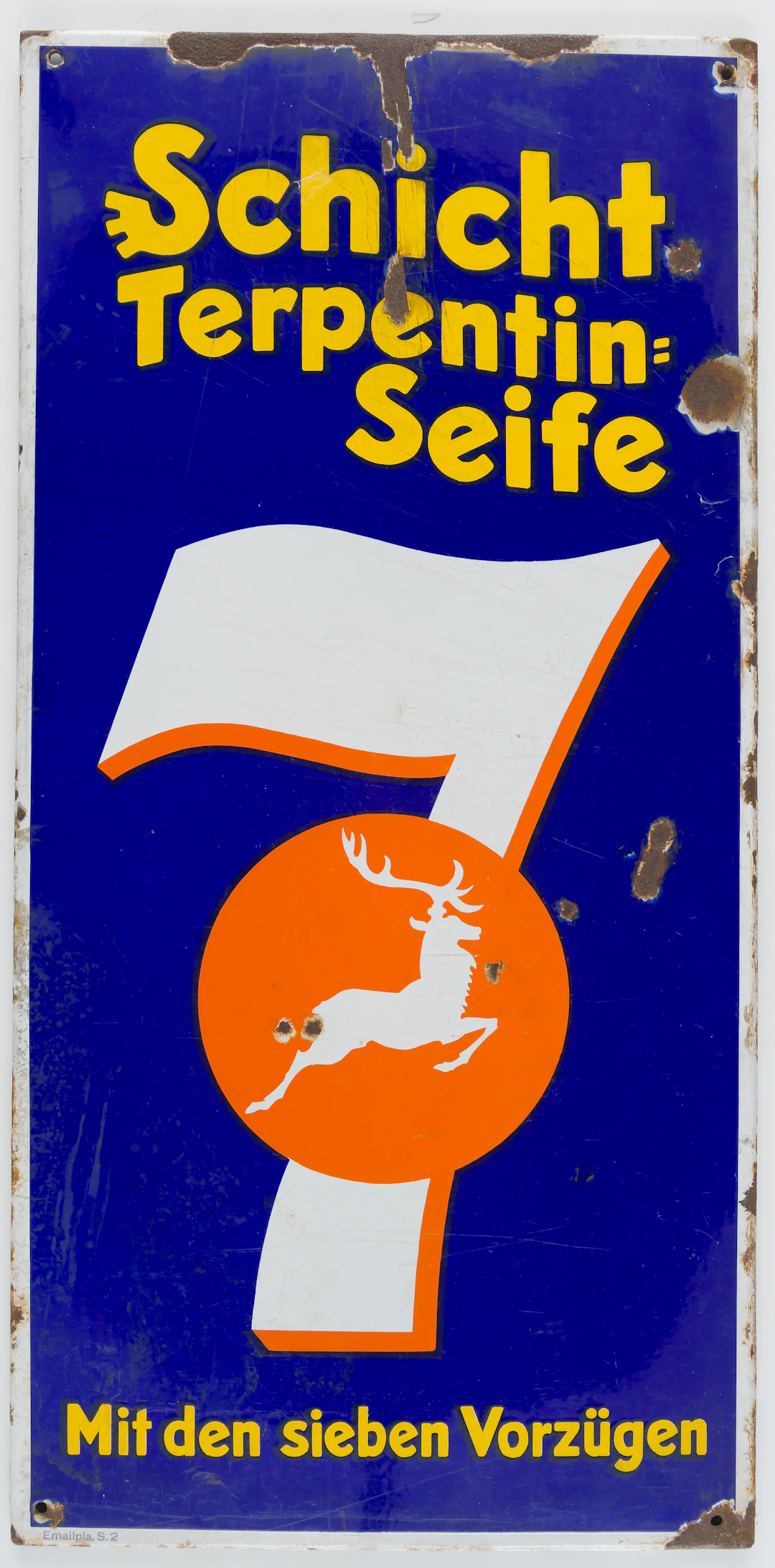 Lot 387: ENAMEL SIGN FOR SCHICHT TURPENTINE SOAP
