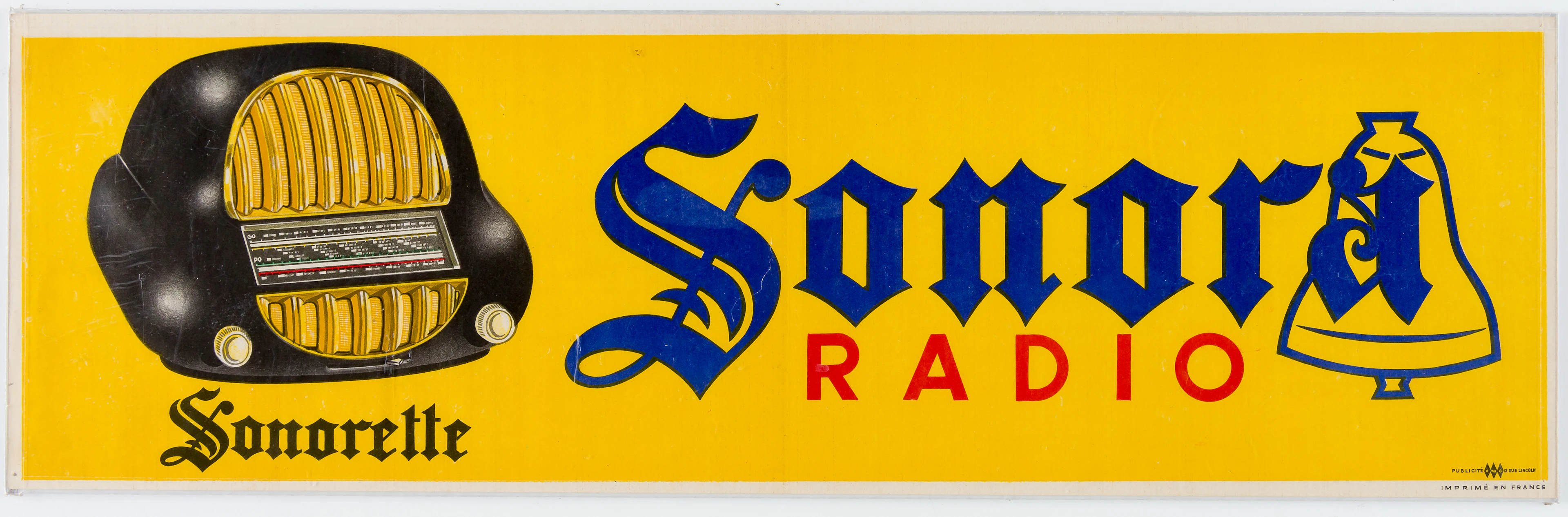 Lot 383: ADVERTISING POSTER FOR SONORA RADIO FEATURING THE SONORETTE MODEL