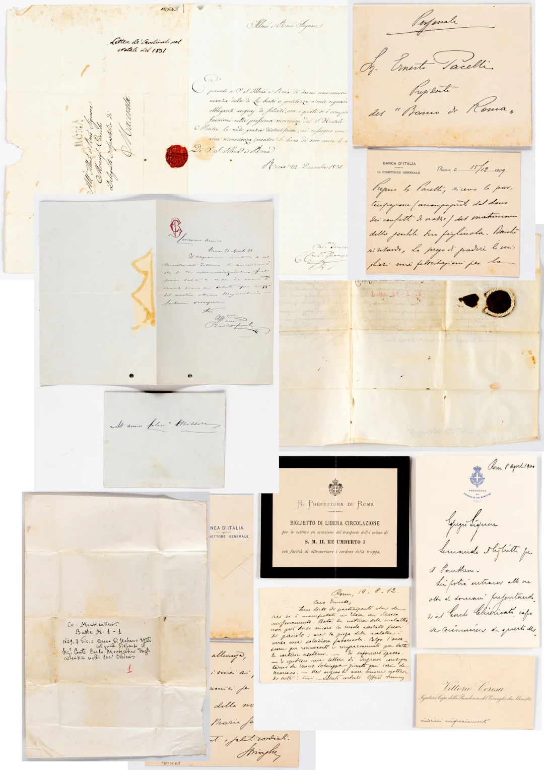 Lot 410: 5 ITALIAN AUTOGRAPHS
