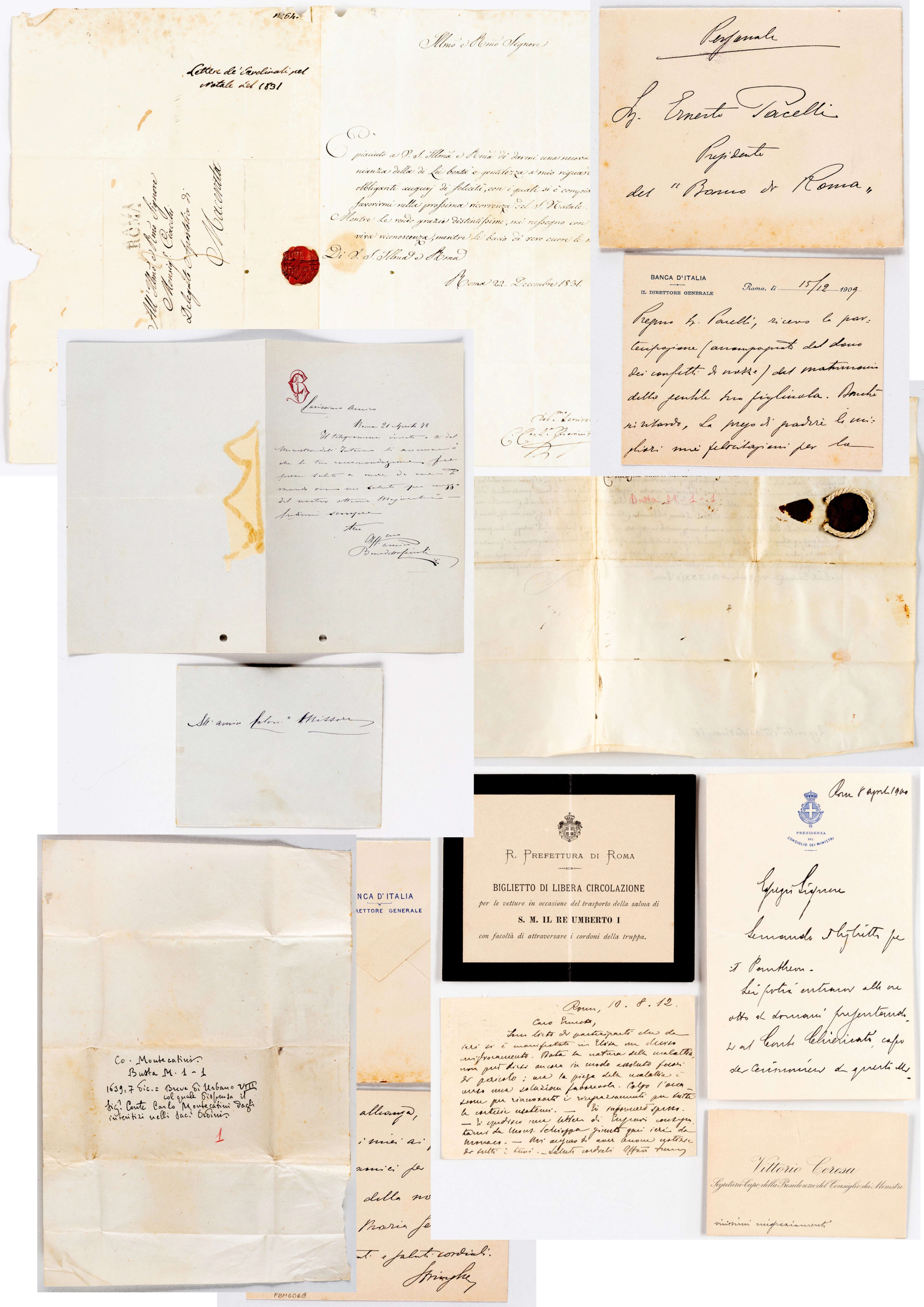 Lot 410: 5 ITALIAN AUTOGRAPHS