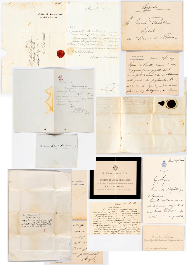 Lot 410: 5 ITALIAN AUTOGRAPHS