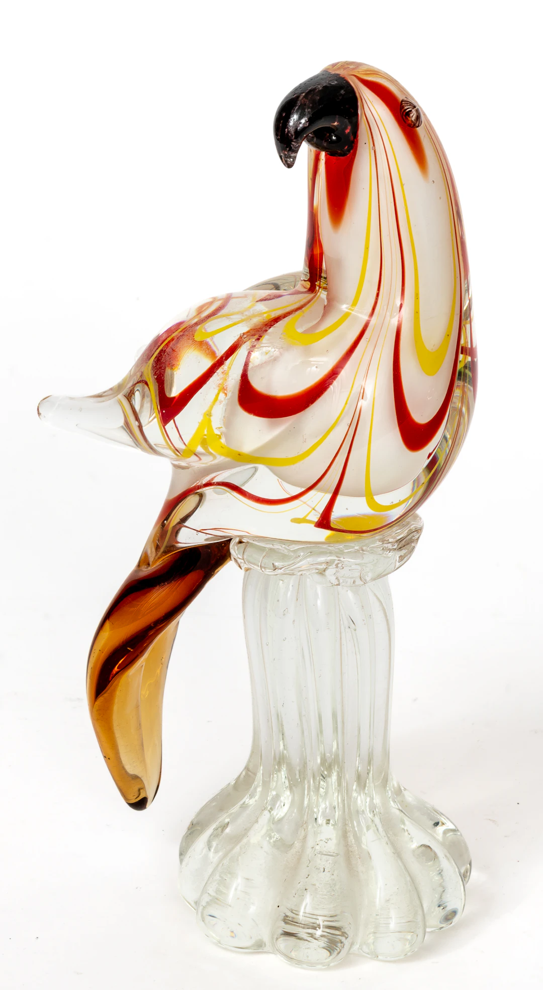 Lot 114: MURANO GLASS SCULPTURE OF A PARROT