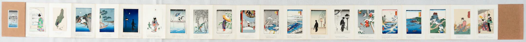 Lot 7: JAPANESE ACCORDION-FOLD BOOK WITH WOODCUTS