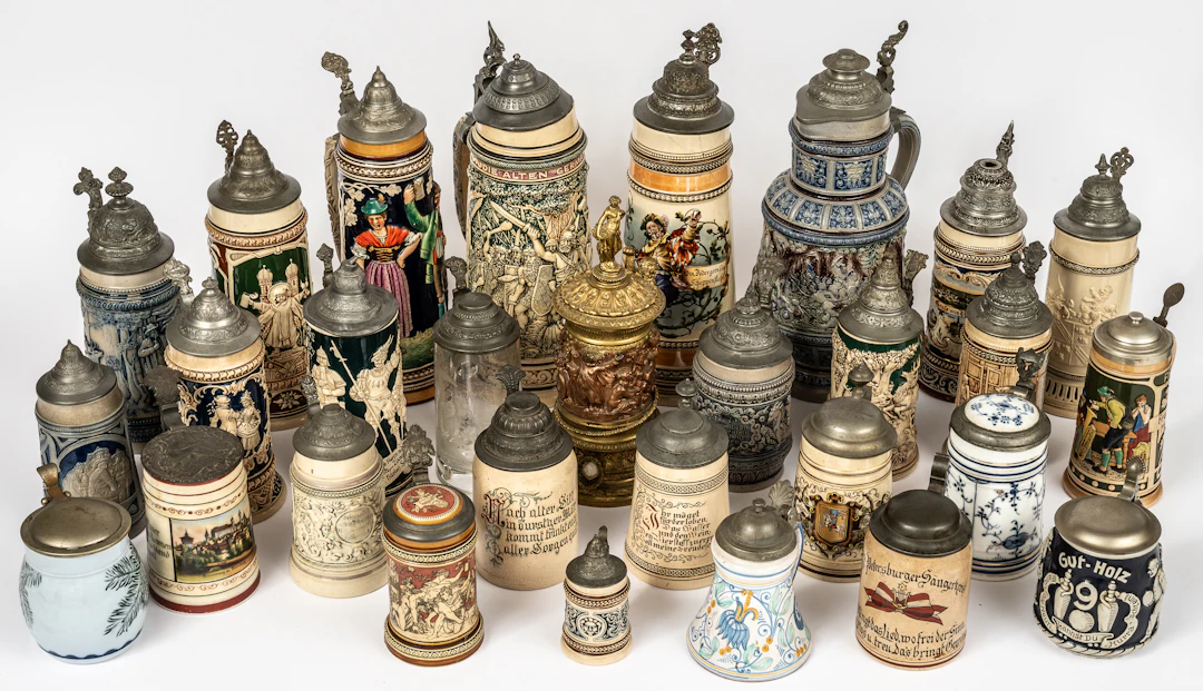 Lot 121: 29 BEER MUGS