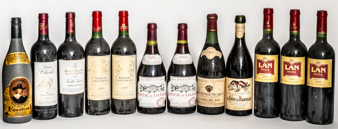 Lot 391: 12 WINE BOTTLES