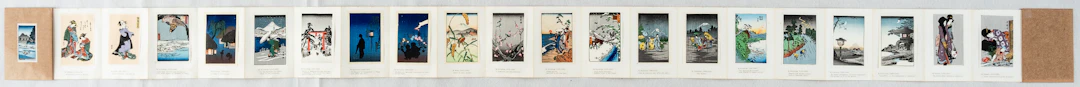 Lot 8: JAPANES ACCORDION-FOLD BOOK WITH WOODCUTS