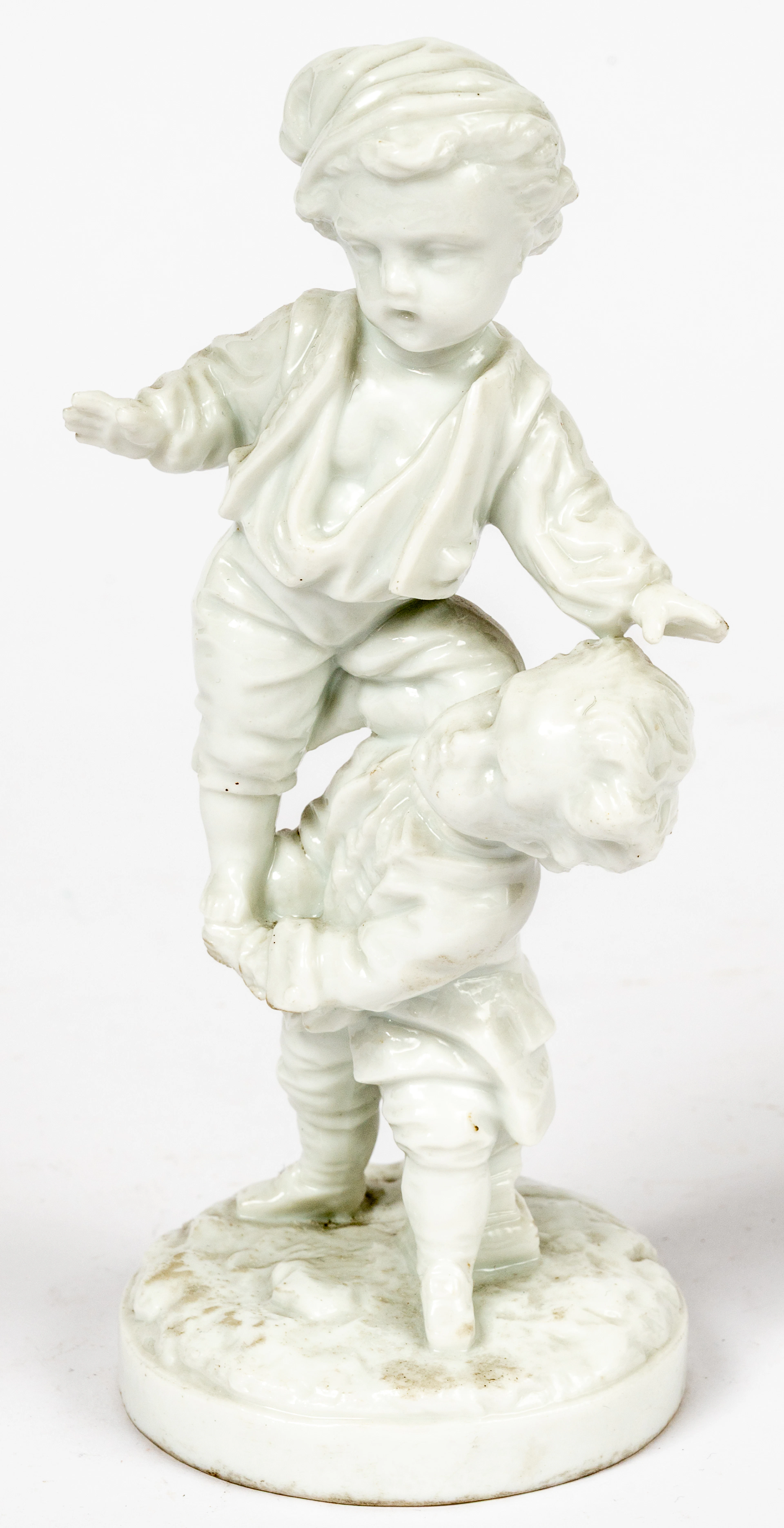Lot 136: (142) PORCELAIN FIGURE 'PLAYING BOYS'