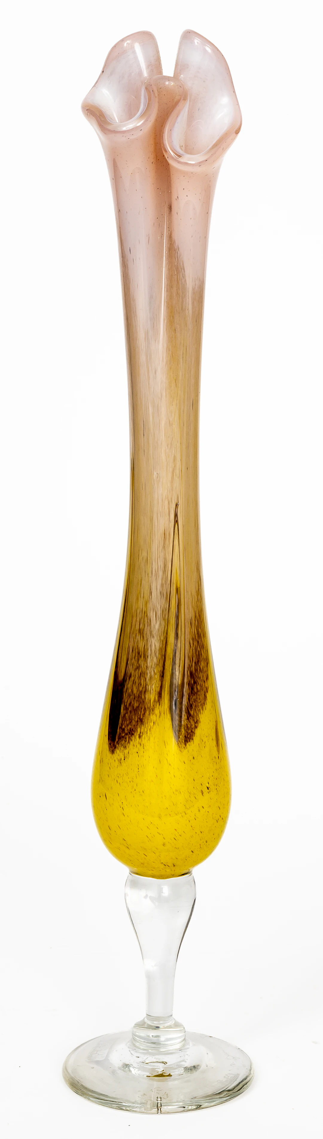 Lot 105: ELEGANT SLENDER GLASS SOLIFLORE VASE
