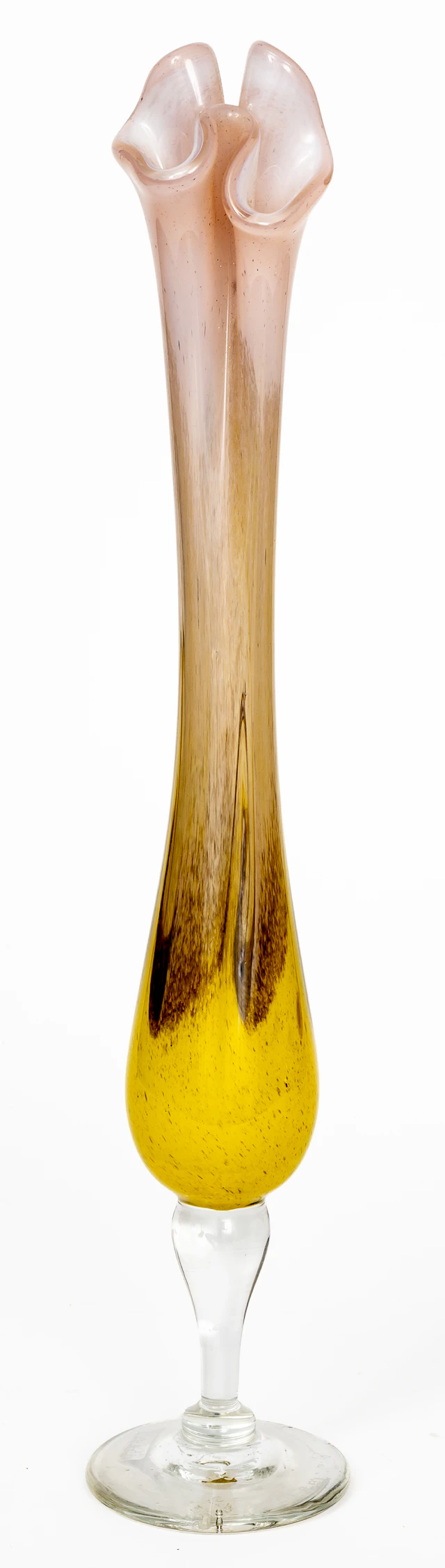 Lot 105: ELEGANT SLENDER GLASS SOLIFLORE VASE