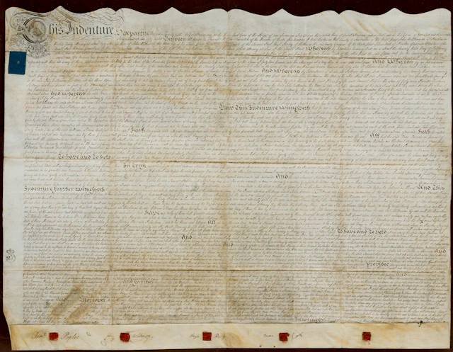Lot 405: ENGLISH INDENTURE 18TH CENTURY