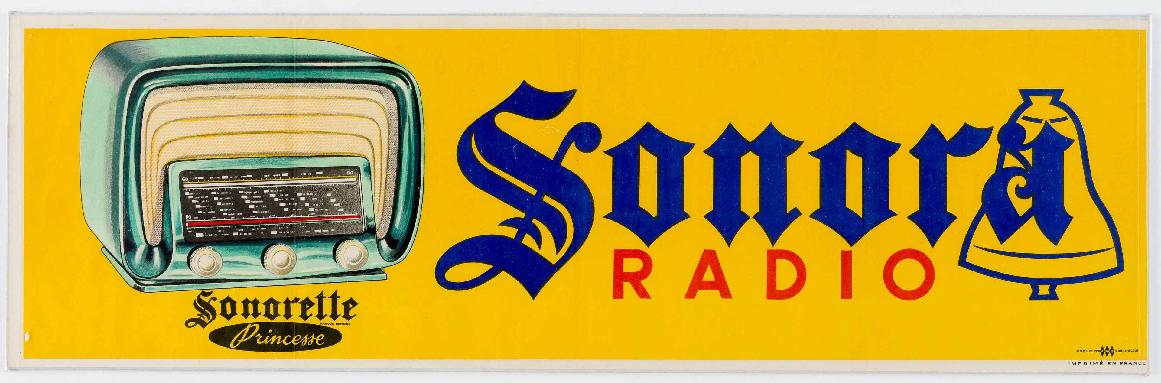 Lot 380: ADVERTISING POSTER FOR SONORA RADIO FEATURING THE SONORETTE