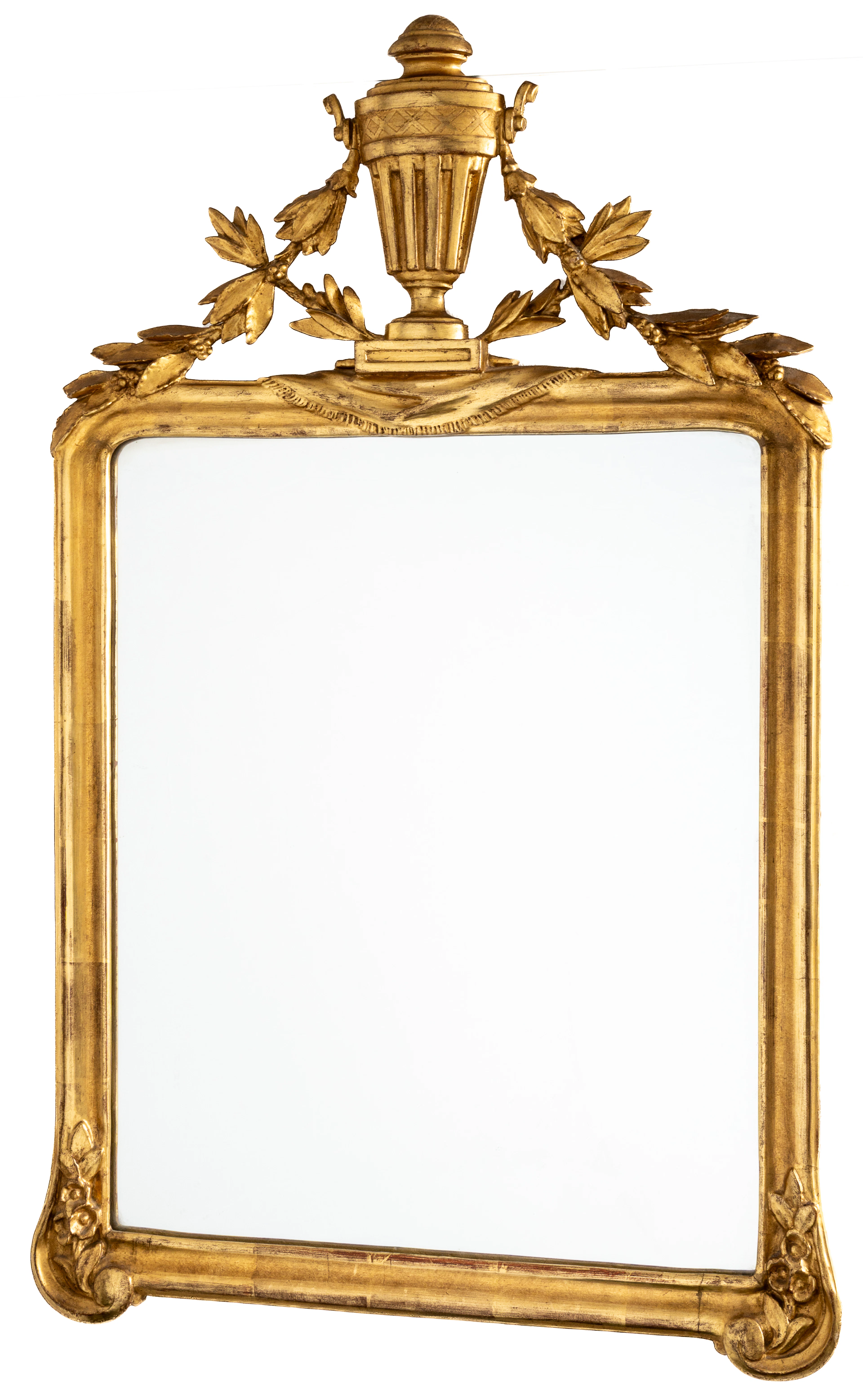 Lot 345: GILT WALL MIRROR IN LOUIS XVI STYLE