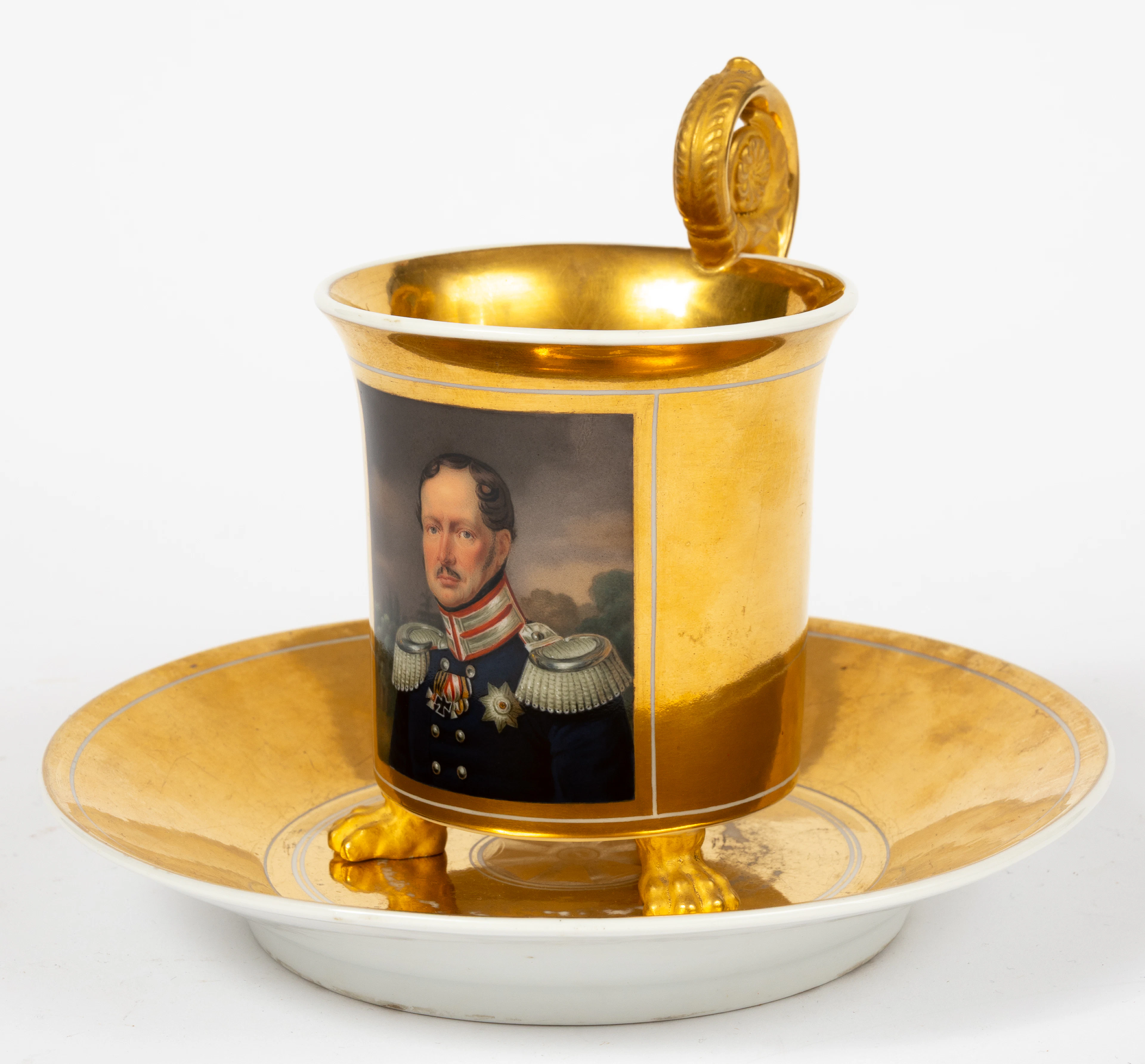 Lot 194: KPM PORTRAIT CUP SHOWING KING FREDERICK WILLIAM III OF PRUSSIA