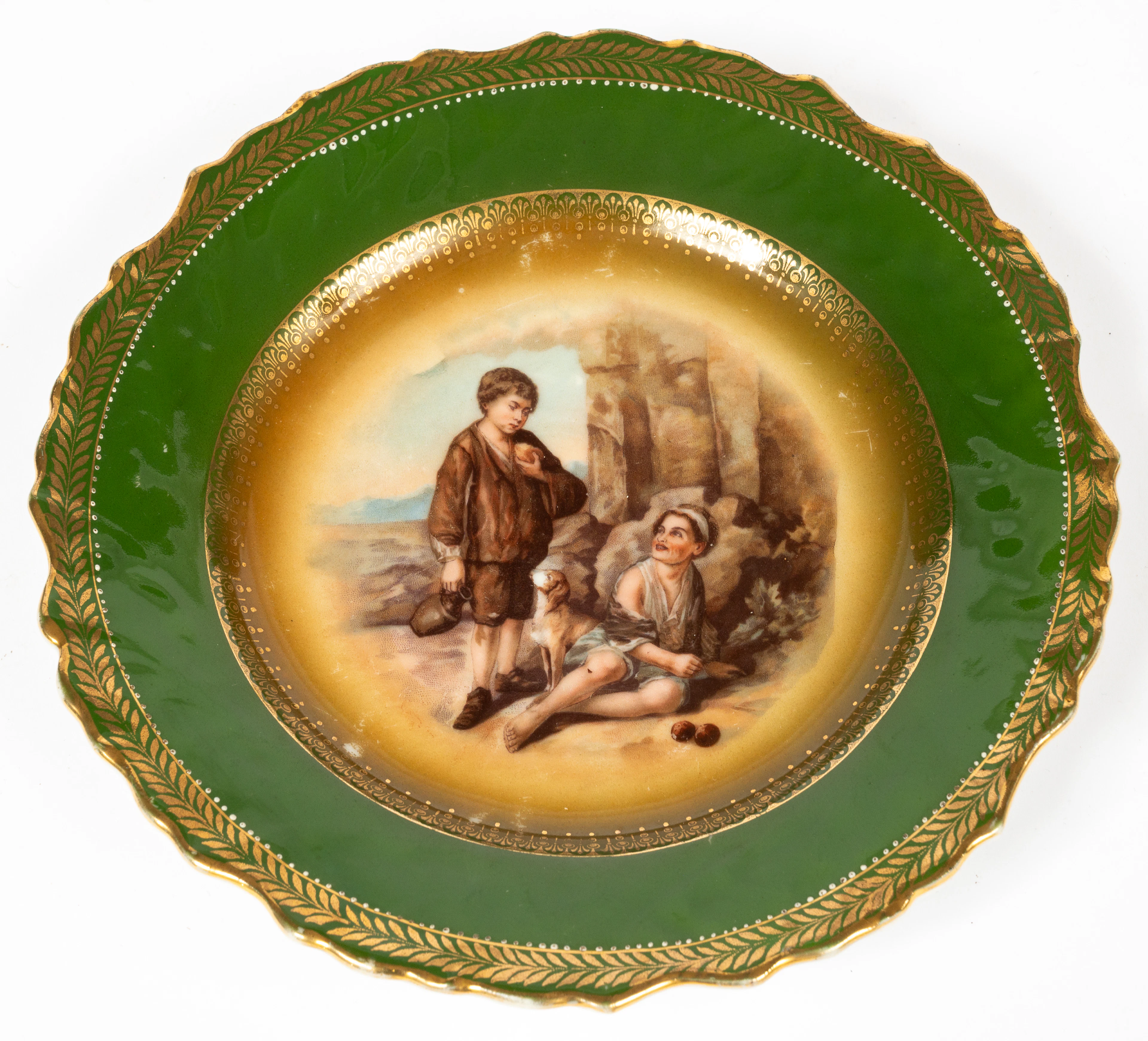 Lot 185: (16) PORCELAIN PLATE 'INITATION TO THE GAME OF ARGOLLA' AFTER MURILLO