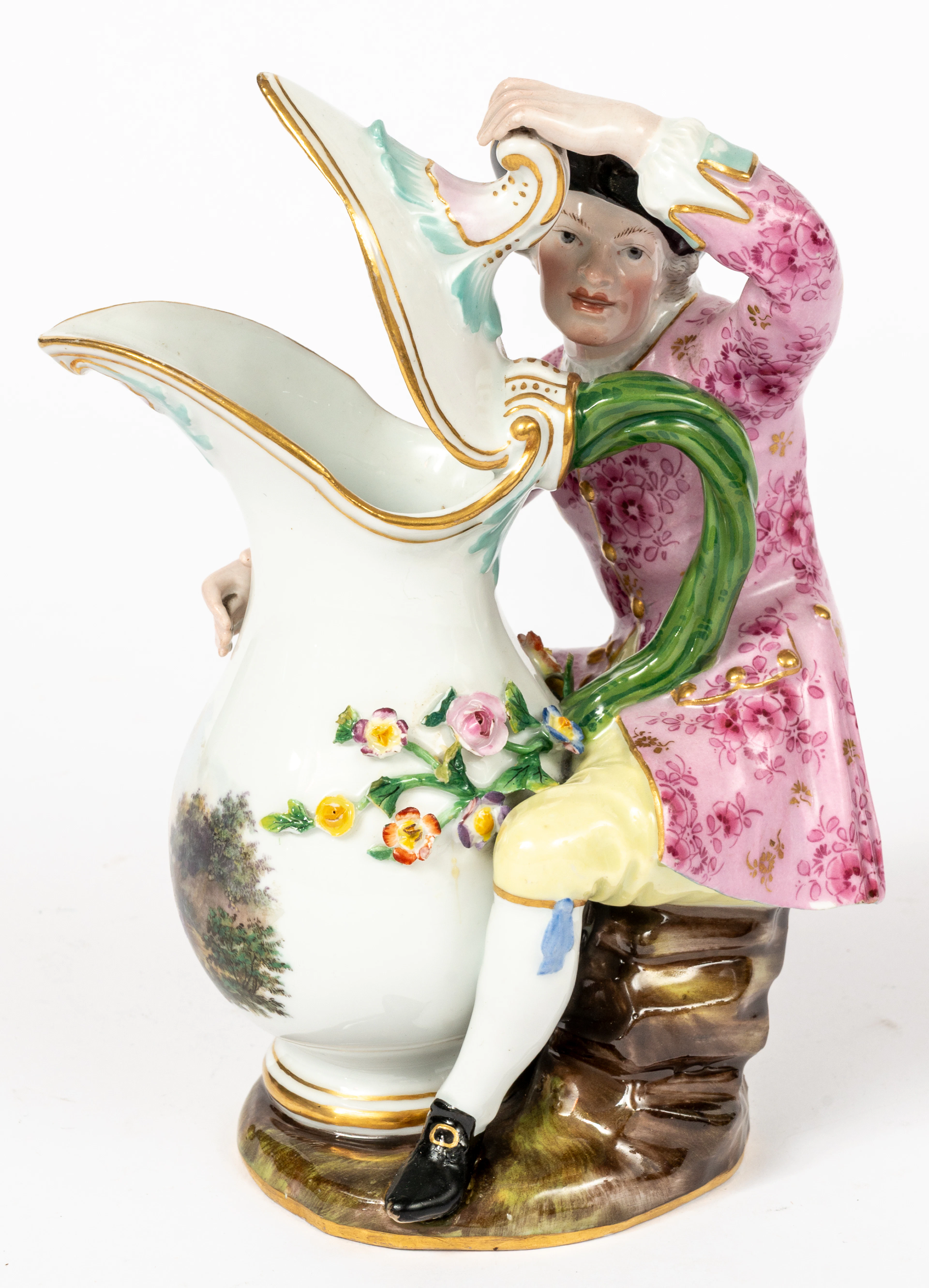 Lot 128: (114) MEISSEN PORCELAIN FIGURE 'PEASANT WITH PITCHER'