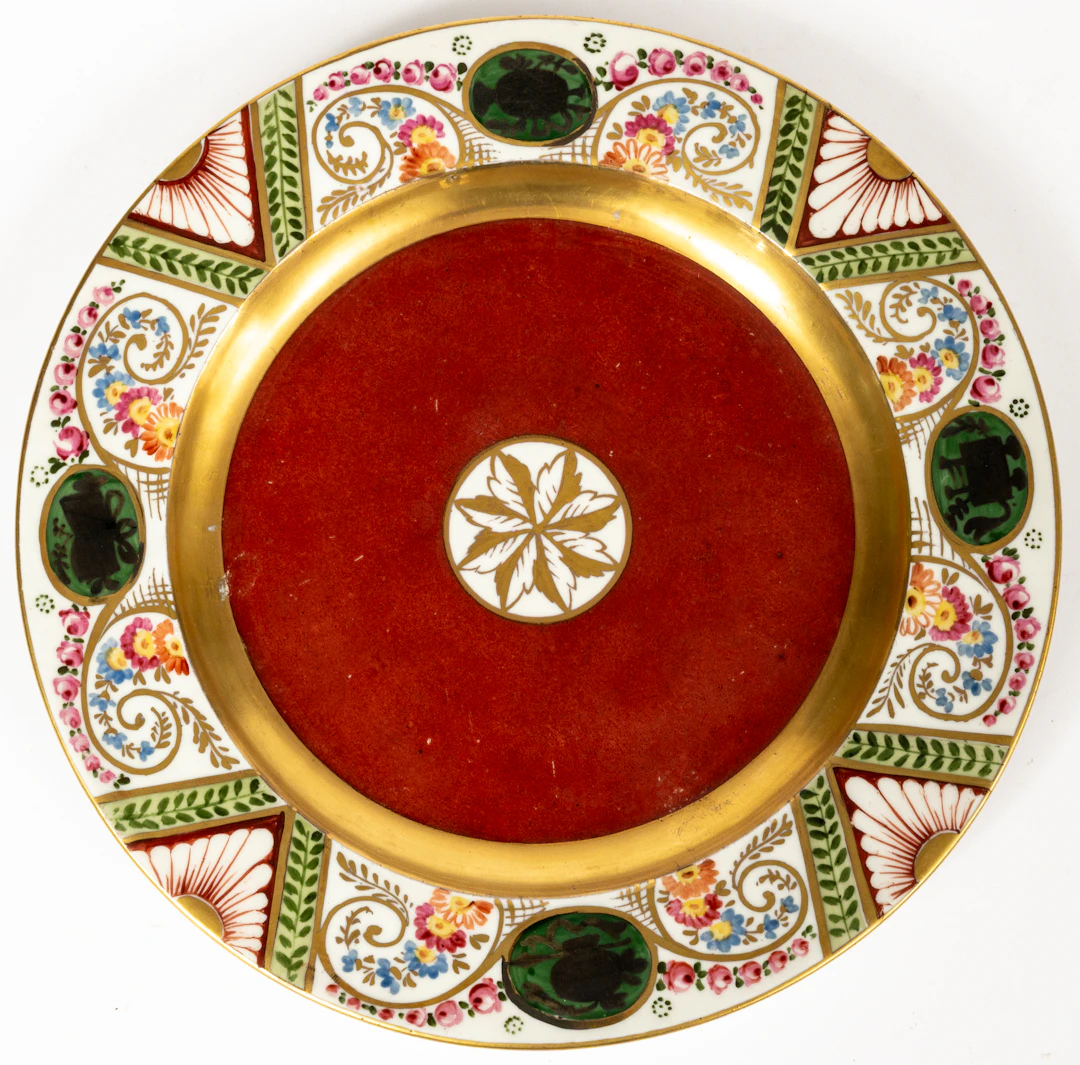 Lot 157: (64) MEISSEN ORNAMENTAL PLATE WITH NEOCLASSICAL DECOR