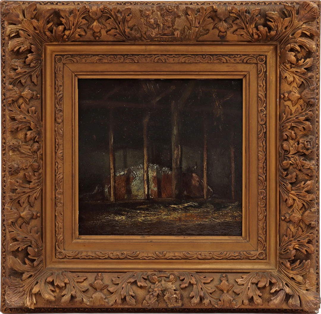 Stalinterieur met koe
