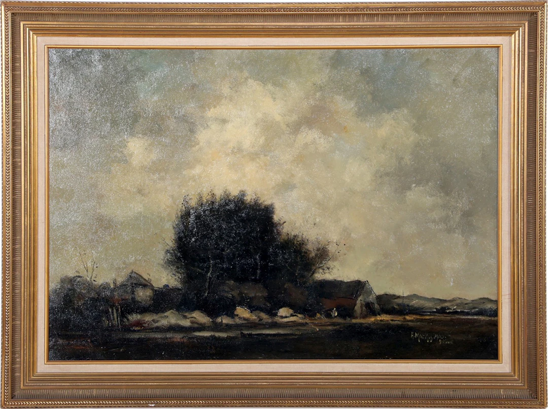 Landschap met boerderij