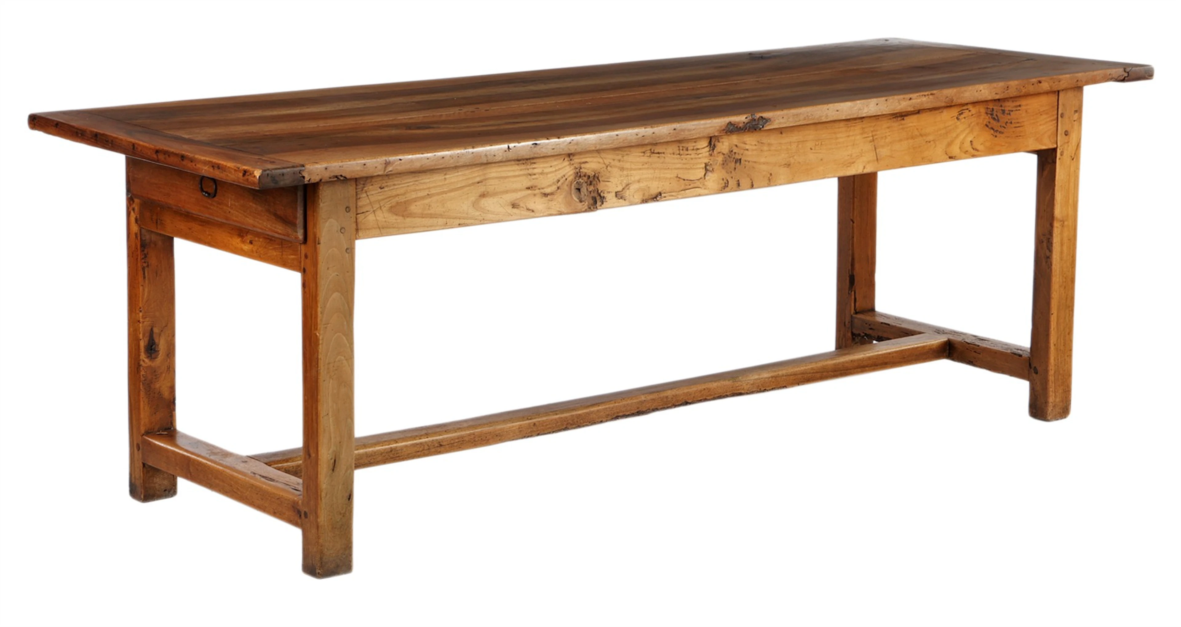 Hardhouten eetkamertafel met lade en regelverbinding