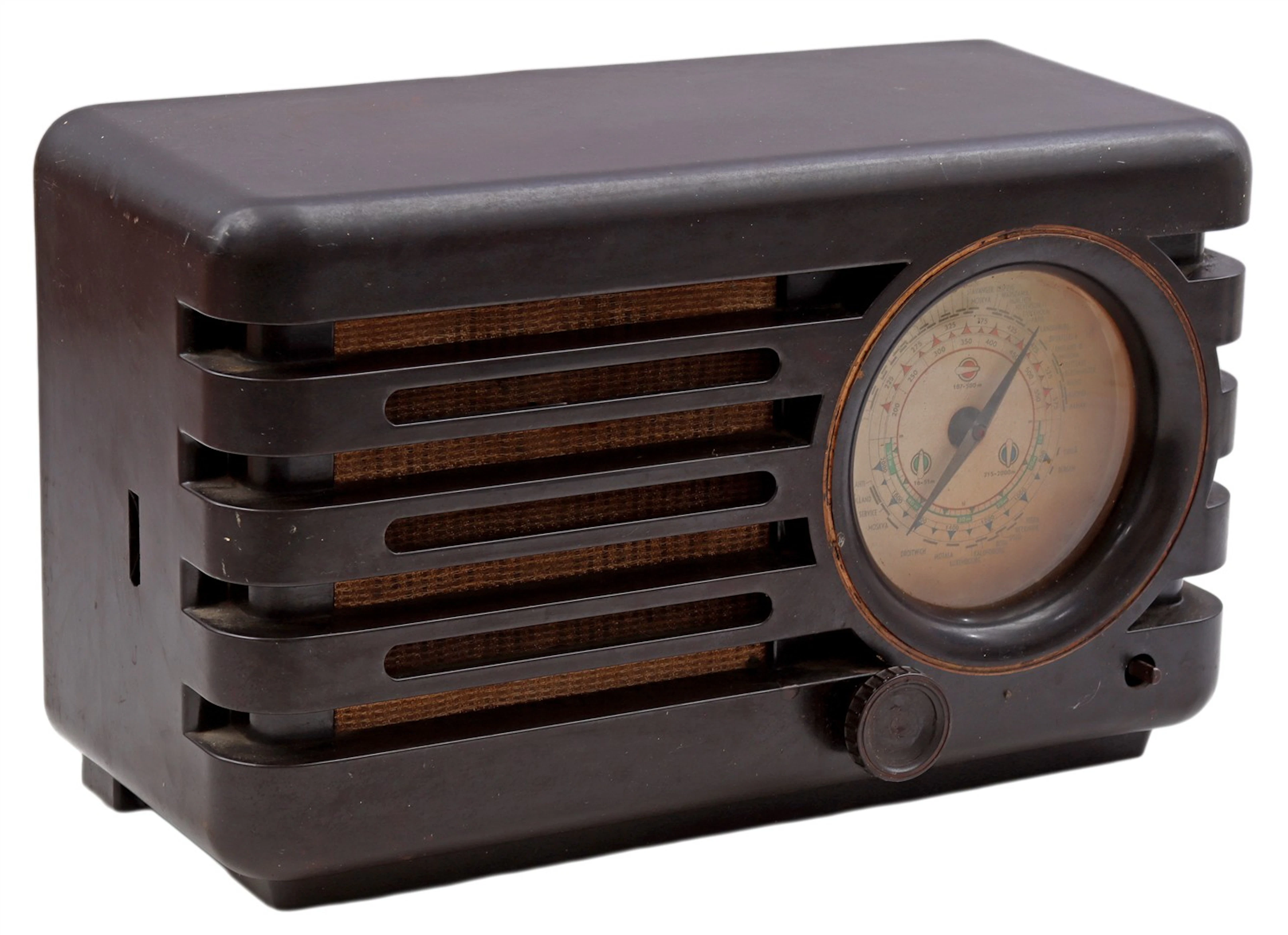 Philips radio in bakelieten kast