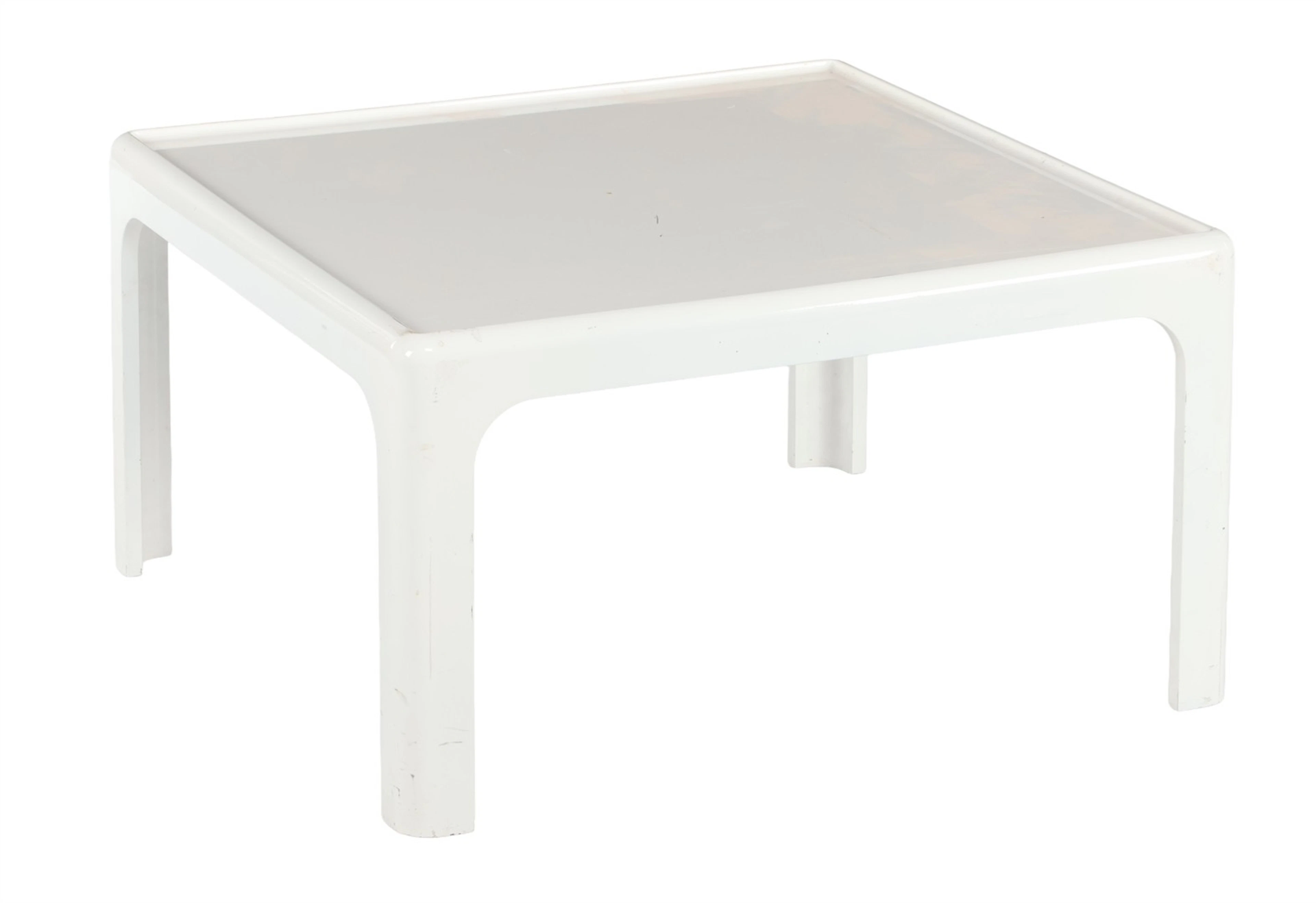 Space Age witte kunststof salontafel