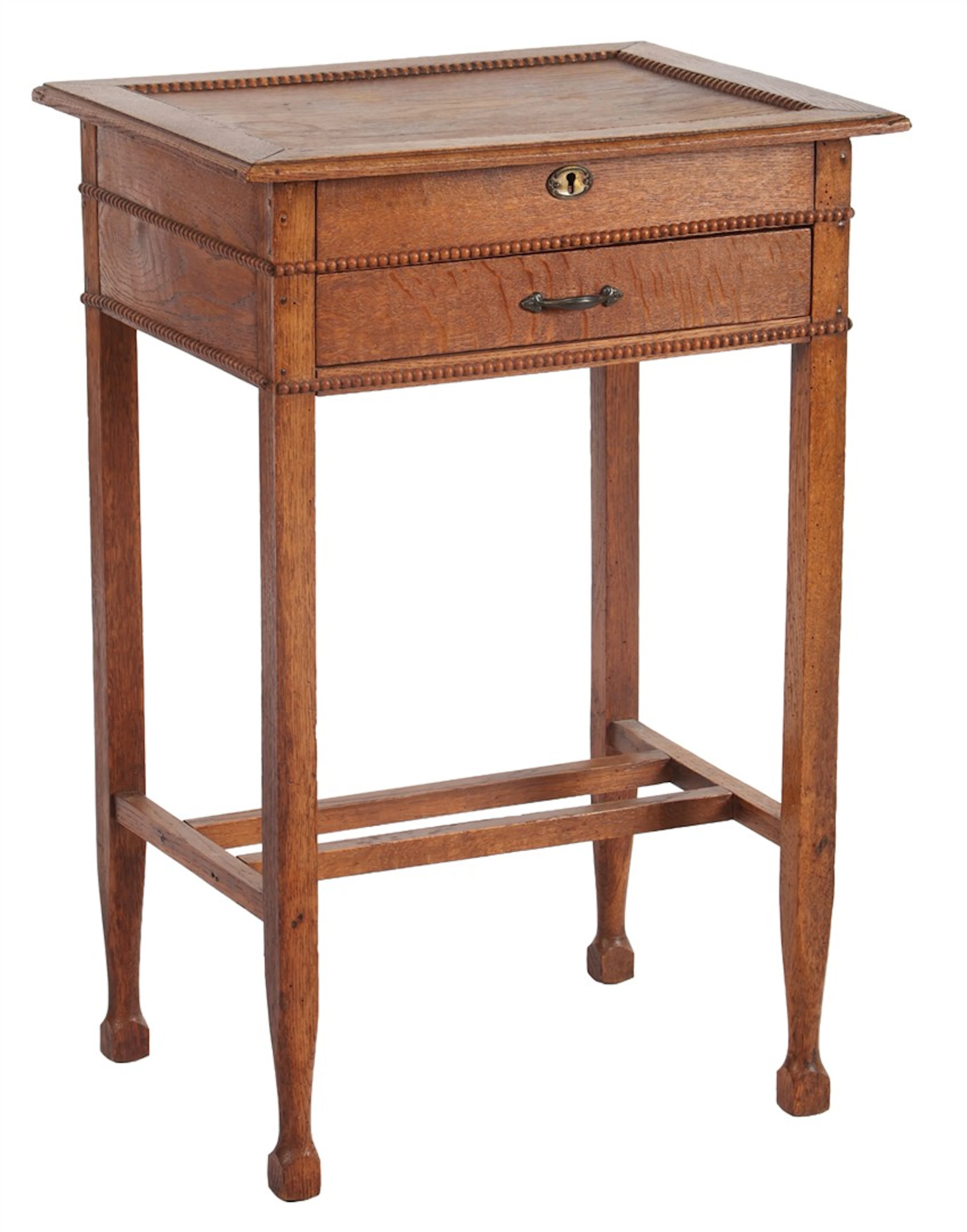 Eiken handwerktafel met lade