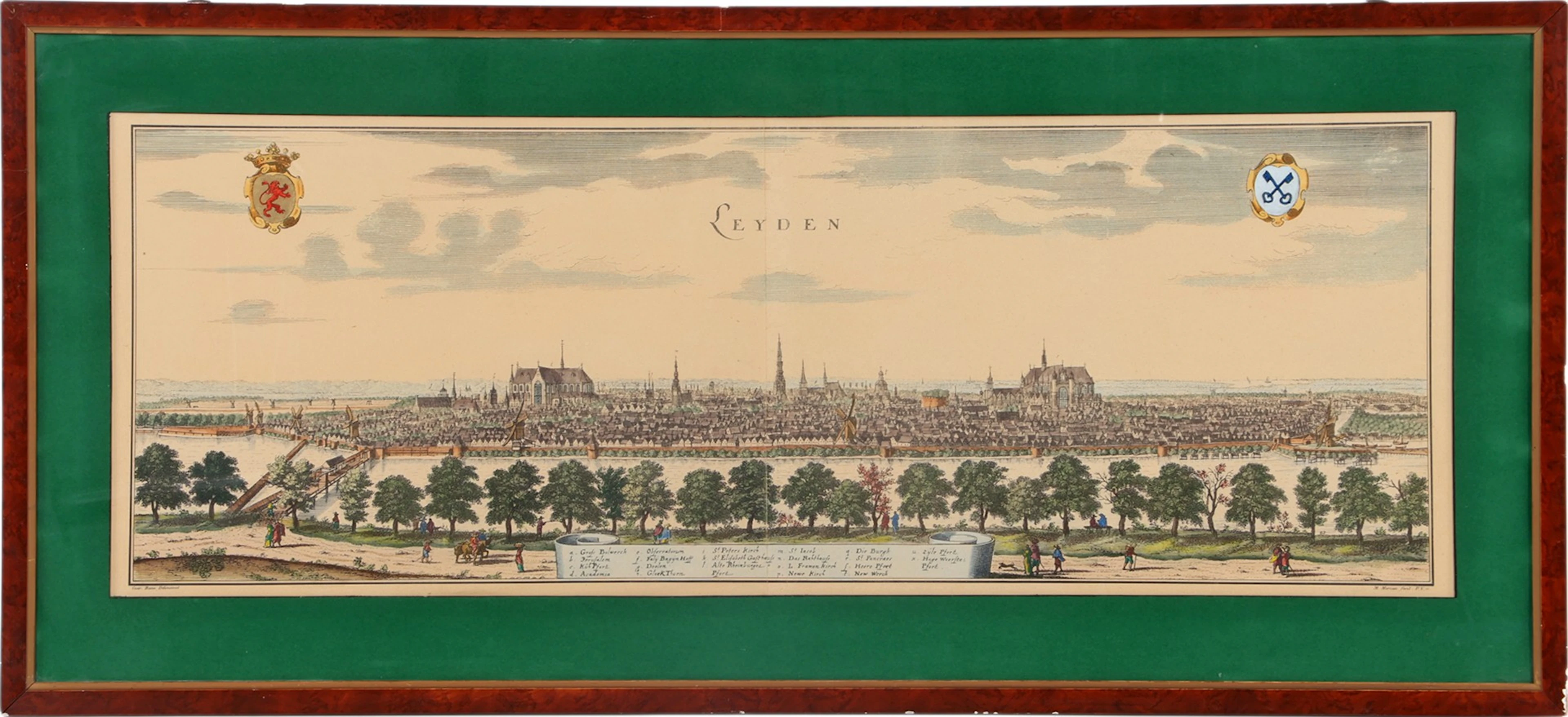 Topografische prent naar een antieke gravure