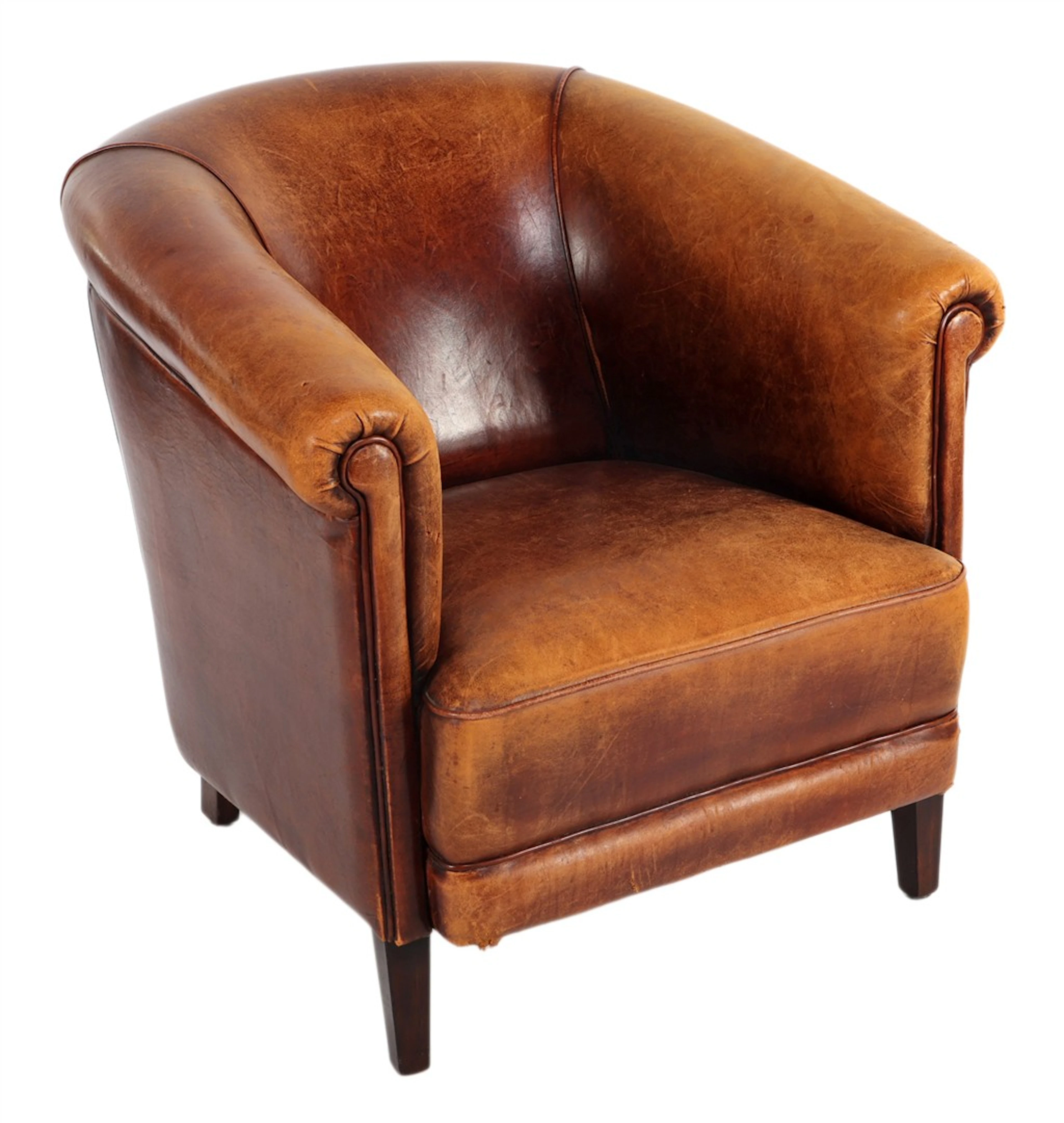 Schaapslederen fauteuil
