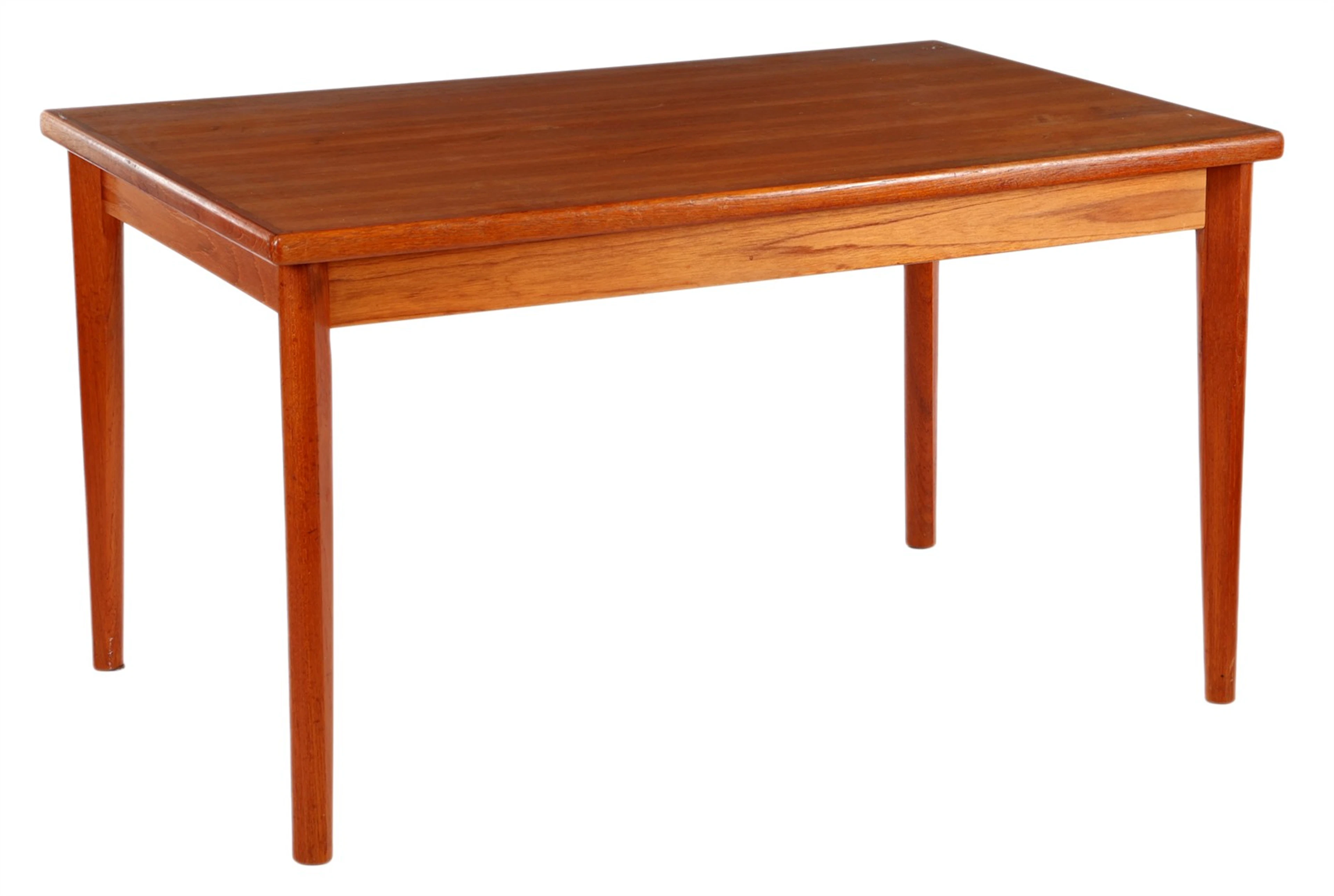 Noten eetkamertafel met 2 uitschuifbare bladen 50 cm