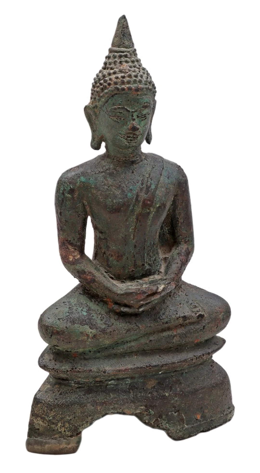 Bronzen zittende Boeddha